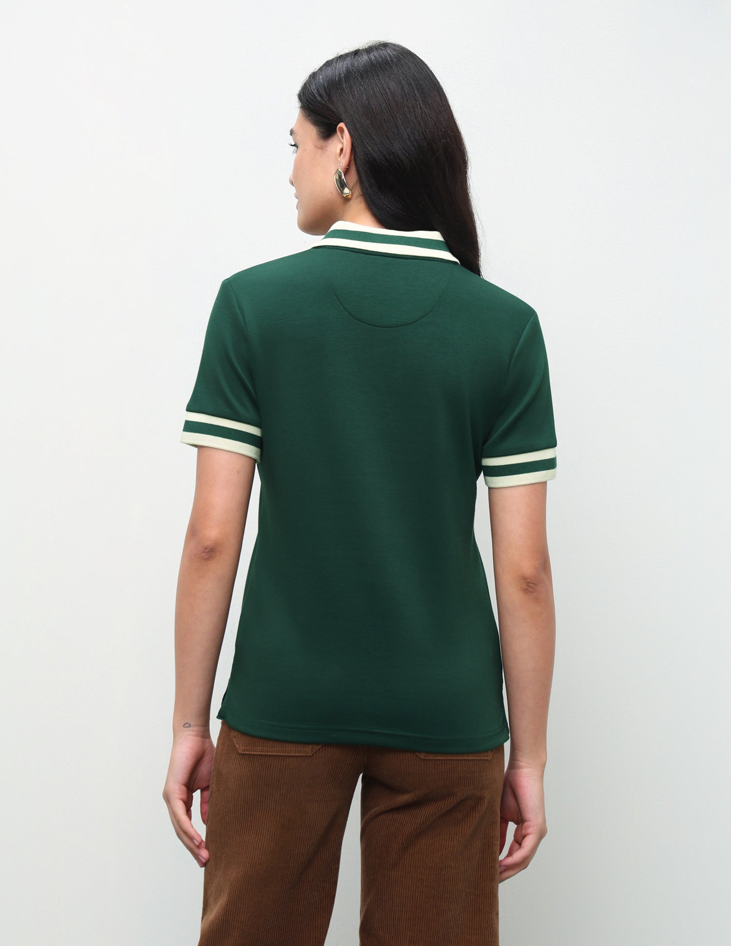 Solid Regular Fit Polo Shirt Green - U.S. Polo Assn. India | Large