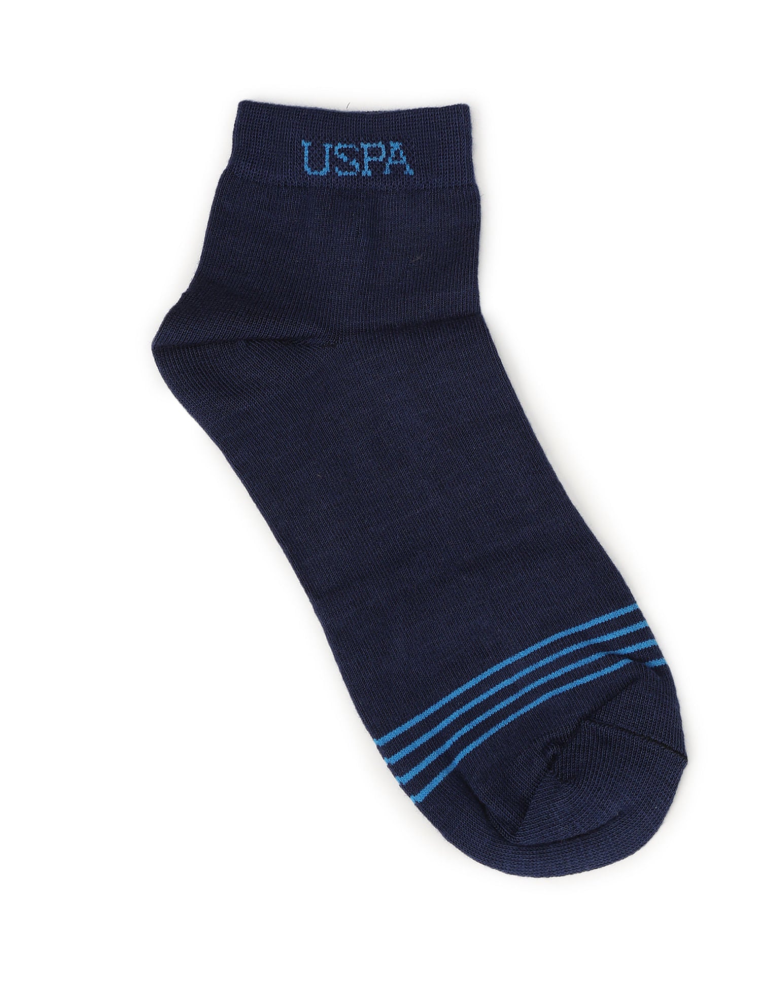 Ankle Length Stretch I646 Socks - Pack Of 3 Navy, Black and Grey - U.S. POLO ASSN. | Large