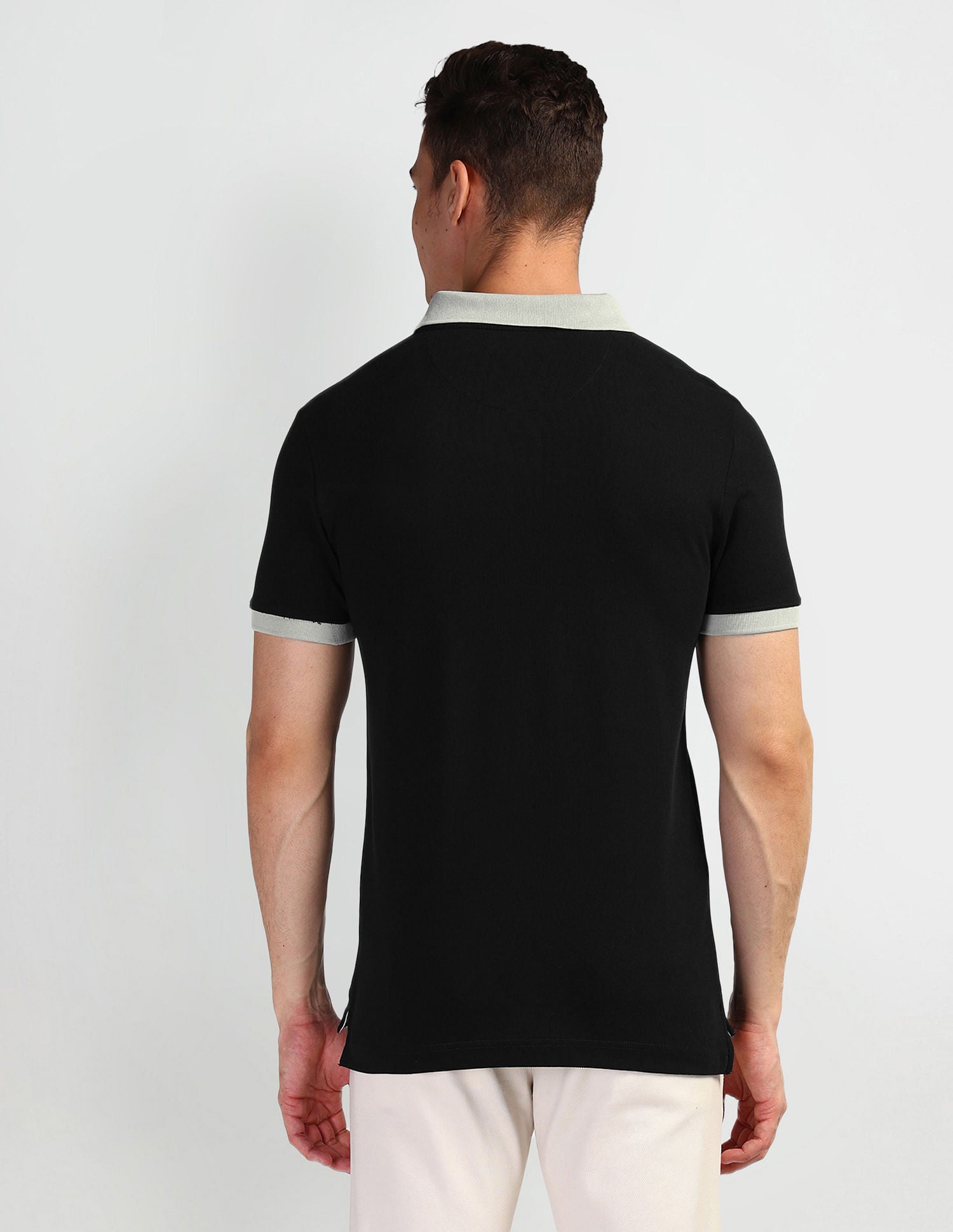 Muscle Fit Cotton Polo Shirt Black - U.S. Polo Assn. India | Large