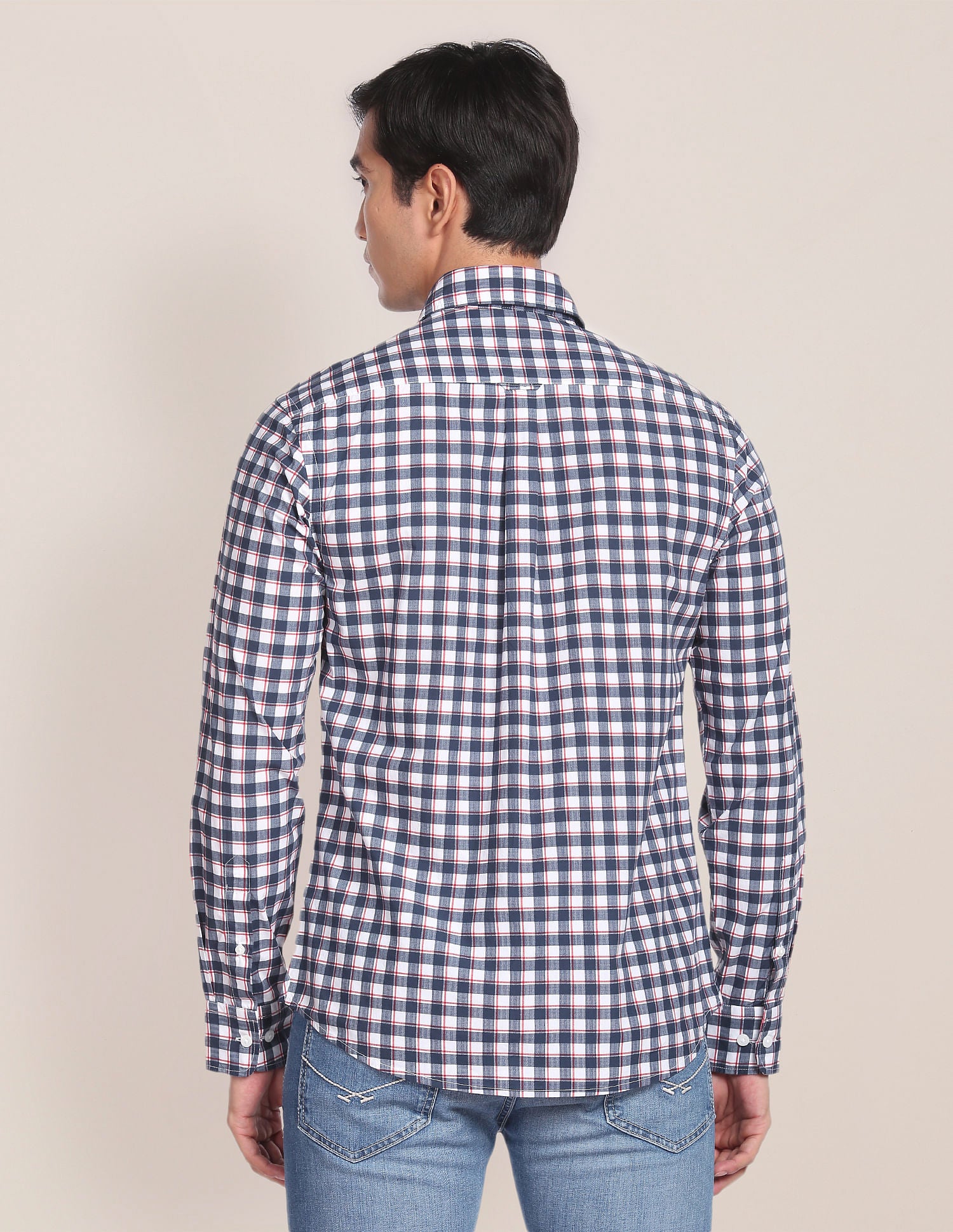 Cotton Tartan Check Casual Shirt Navy - U.S. POLO ASSN. | Large