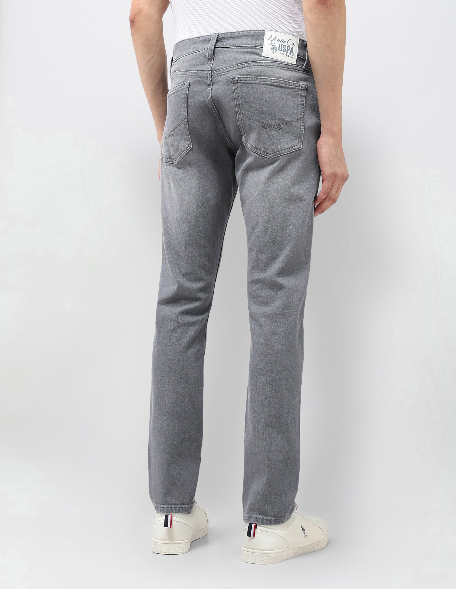 Brandon Slim Tapered Fit Grey Jeans Grey - U.S. POLO ASSN. | Large