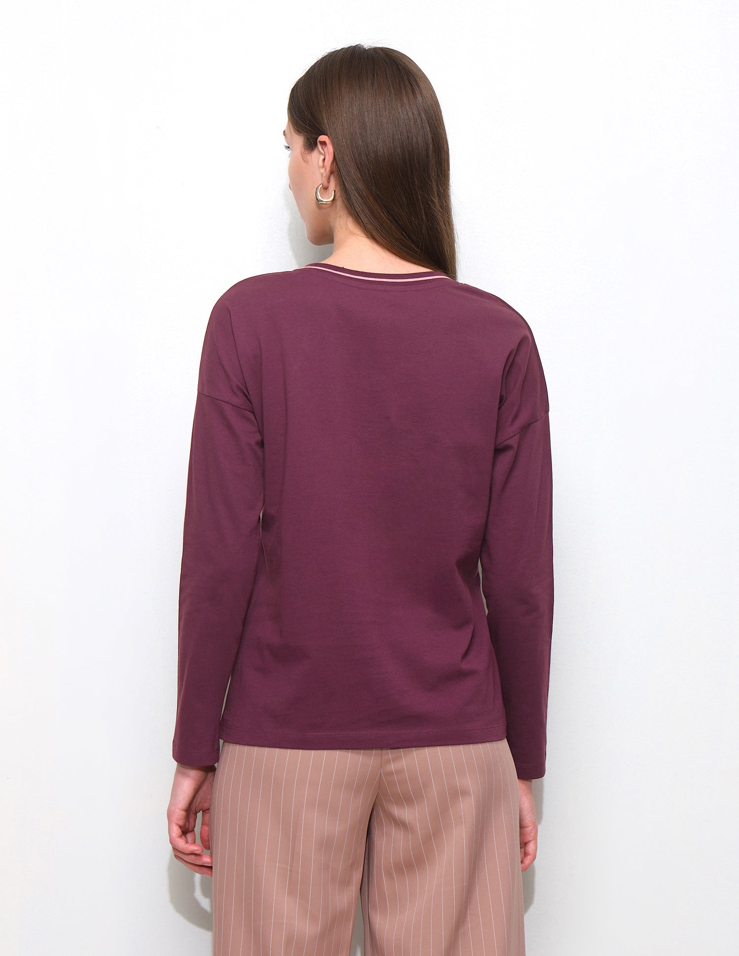 Relaxed Fit Drop Shoulder T-Shirt Wine - U.S. Polo Assn. India | Large