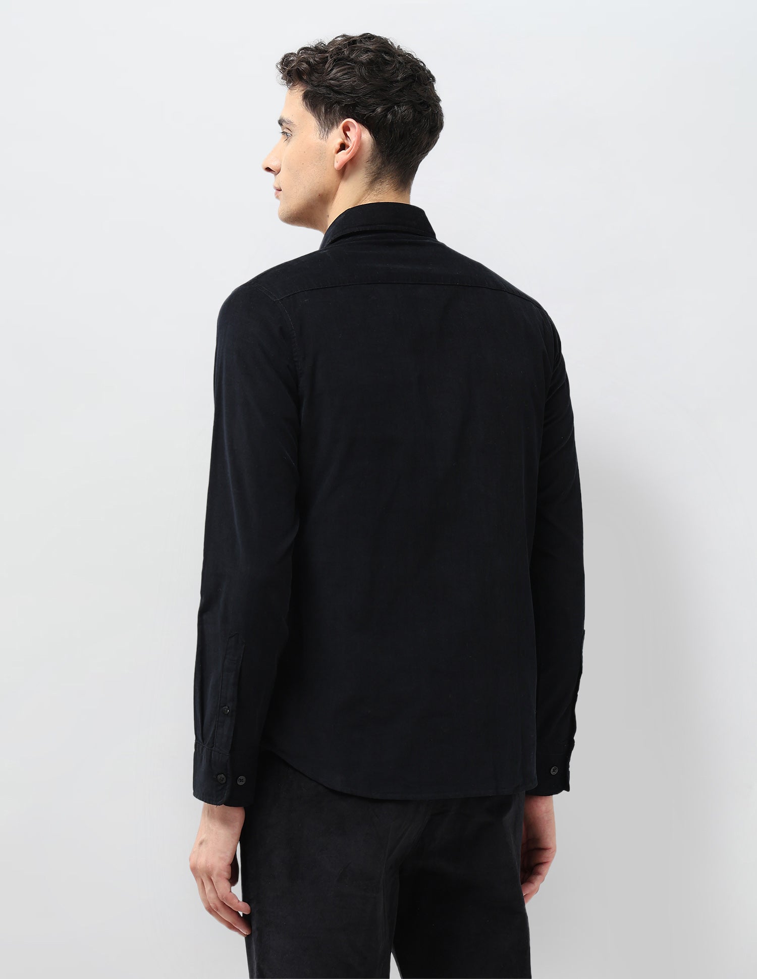 Corduroy Tailored Fit Shirt Black - U.S. POLO ASSN. | Large