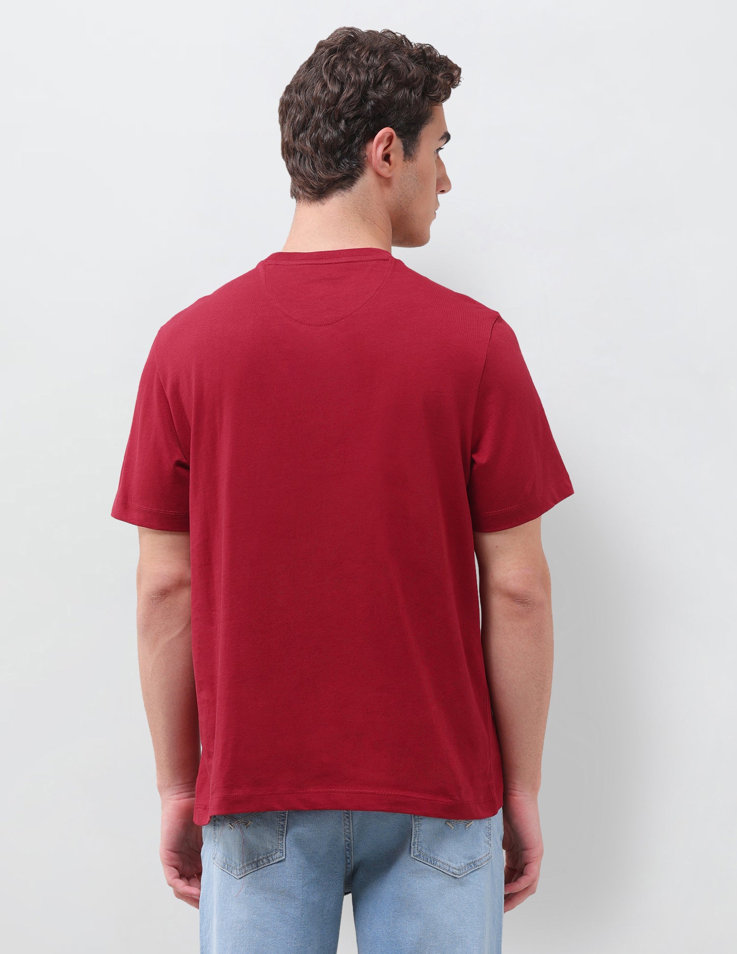 Brand Printed Relaxed Fit T-Shirt Red - U.S. Polo Assn. India | Large