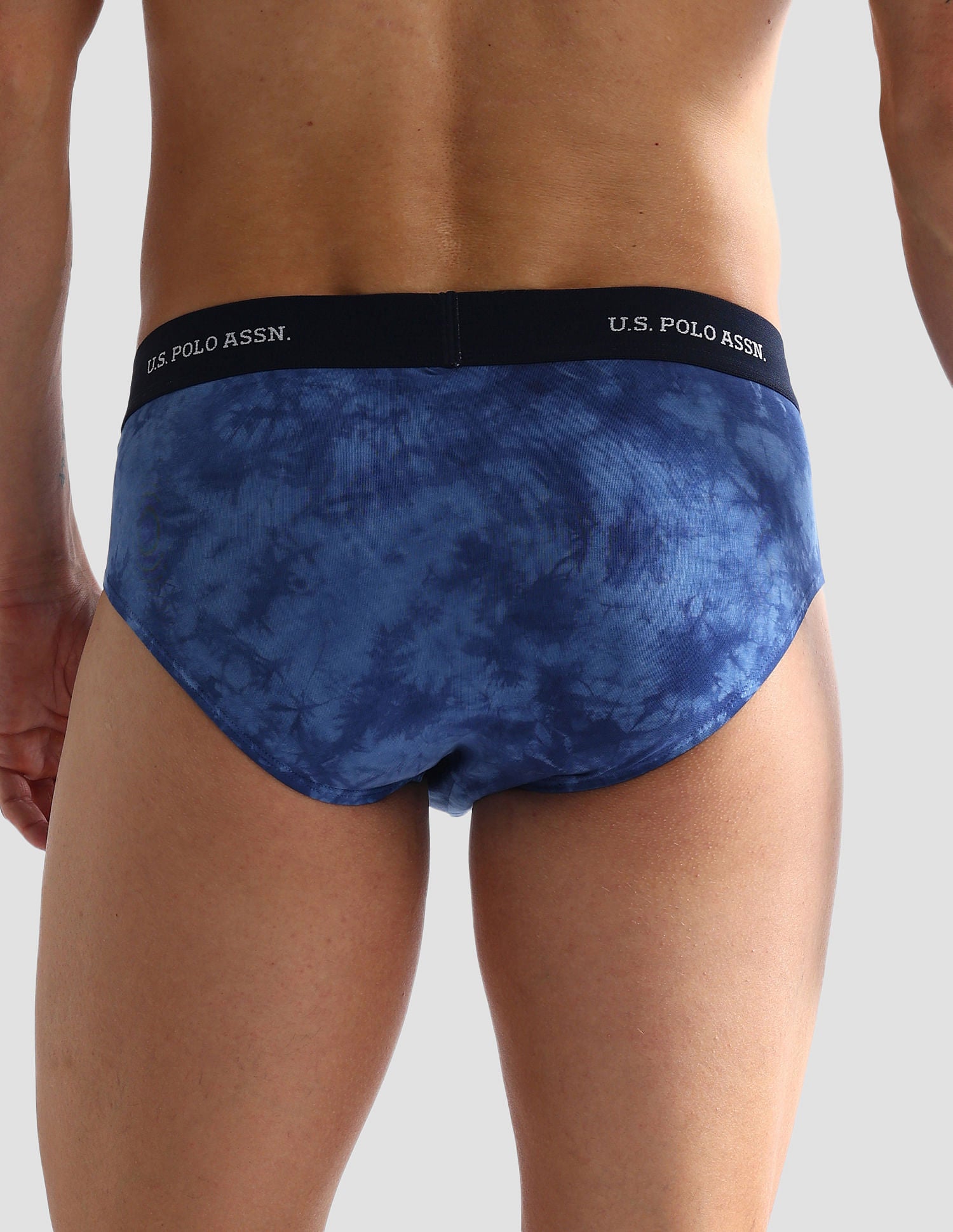 Cotton Stretch Tie Dye OEB03 Briefs - Pack Of 1 Navy - U.S. POLO ASSN. | Large