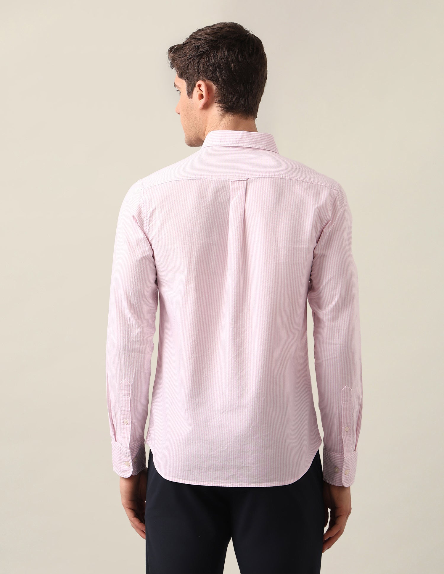 Pinstriped Oxford Shirt Pink - U.S. Polo Assn. India | Large
