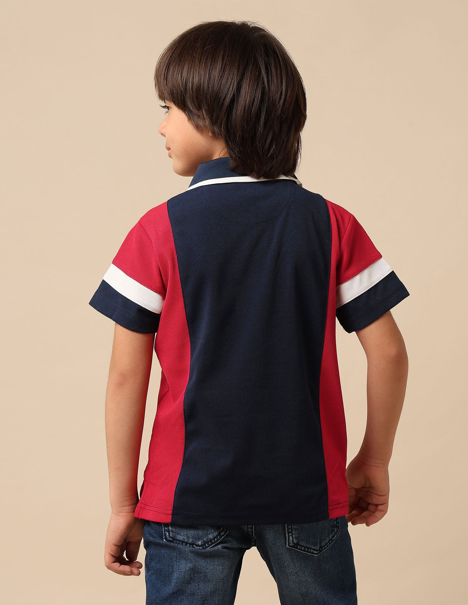 Boys Colour Blocked Regular Fit Polo Shirt Navy - U.S. POLO ASSN. | Large