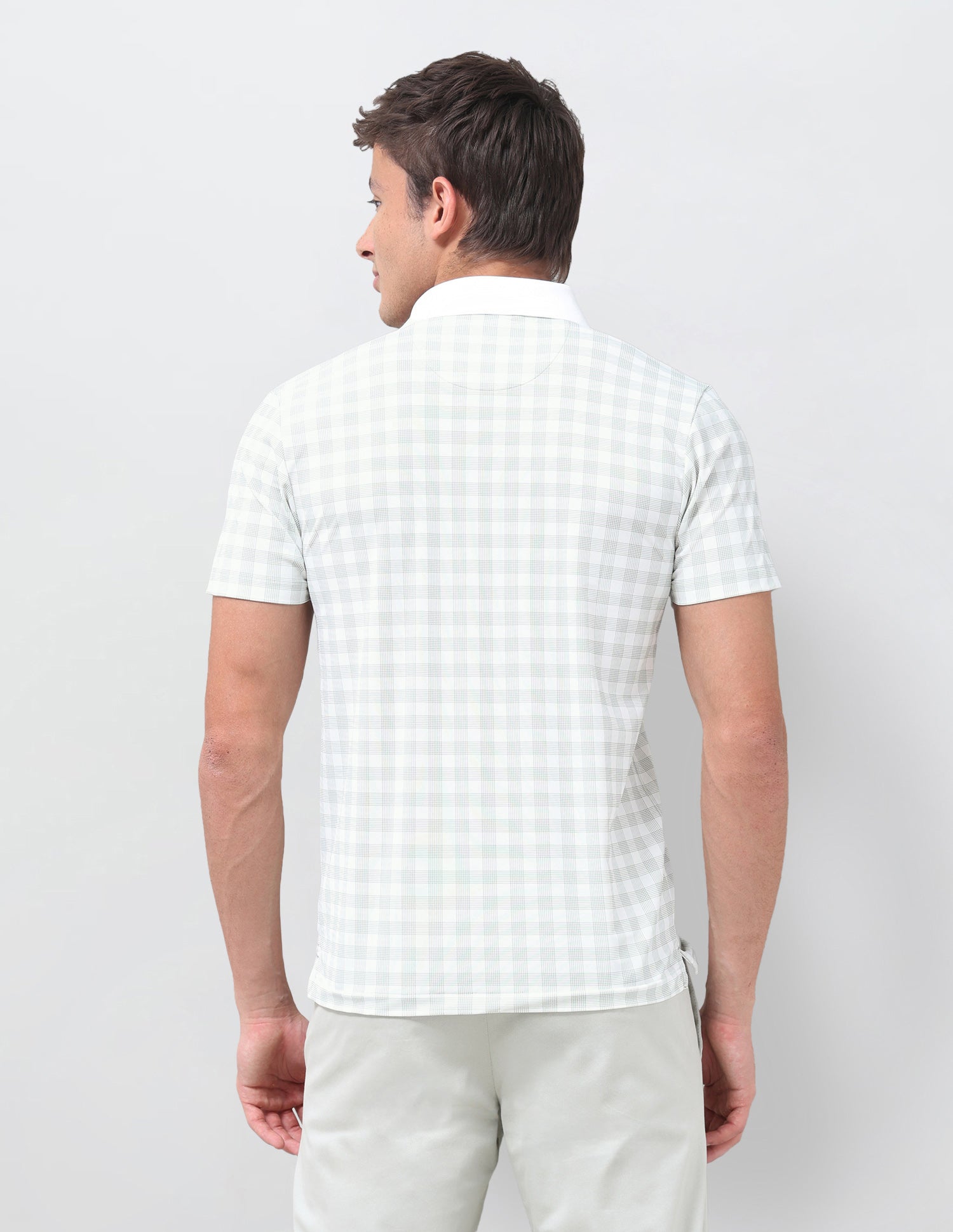 Checked Slim Fit Polo Shirt Light Green - U.S. Polo Assn. India | Large