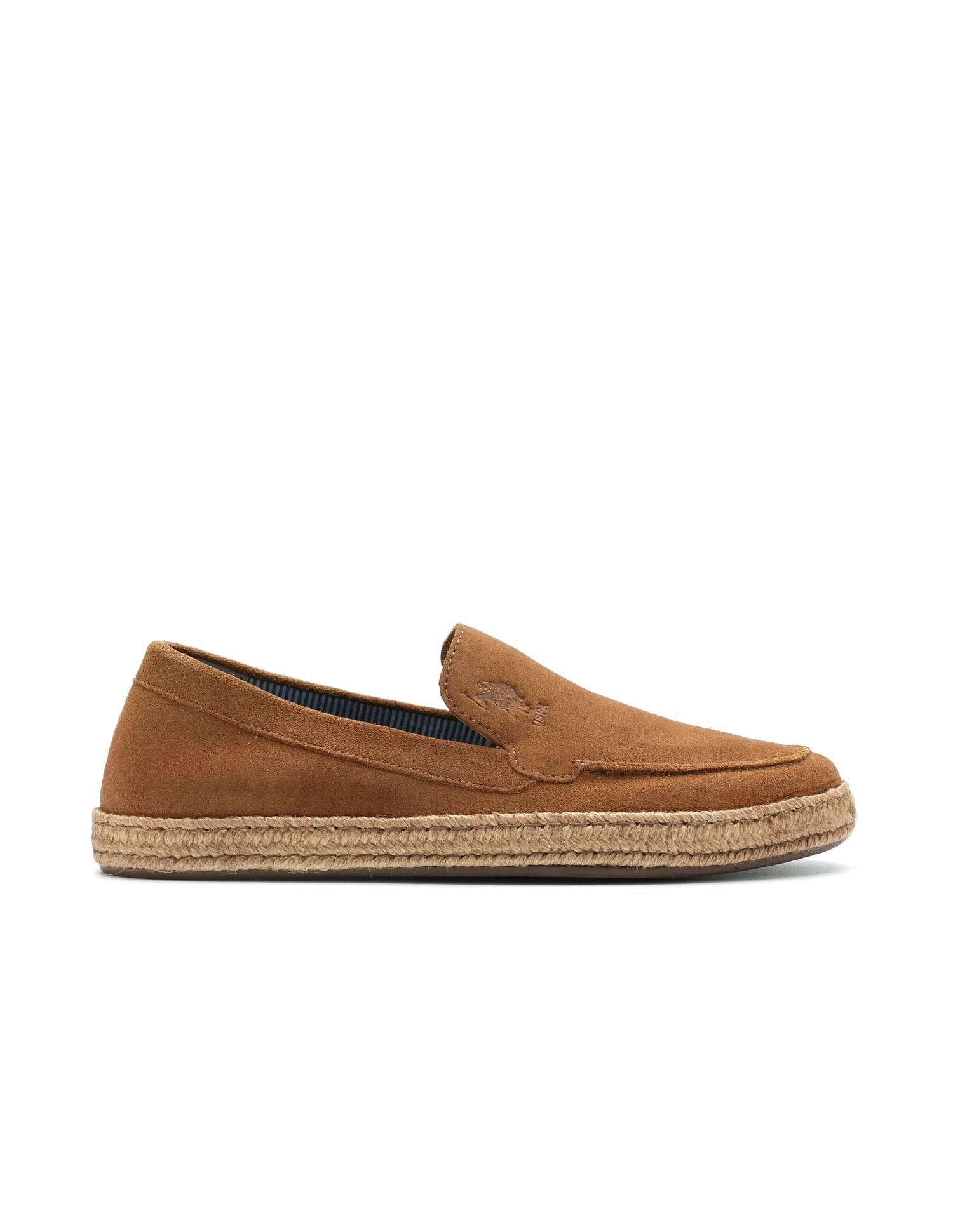 Mens Oudi Suede Slip-On Shoes Tan - U.S. Polo Assn. India | Large
