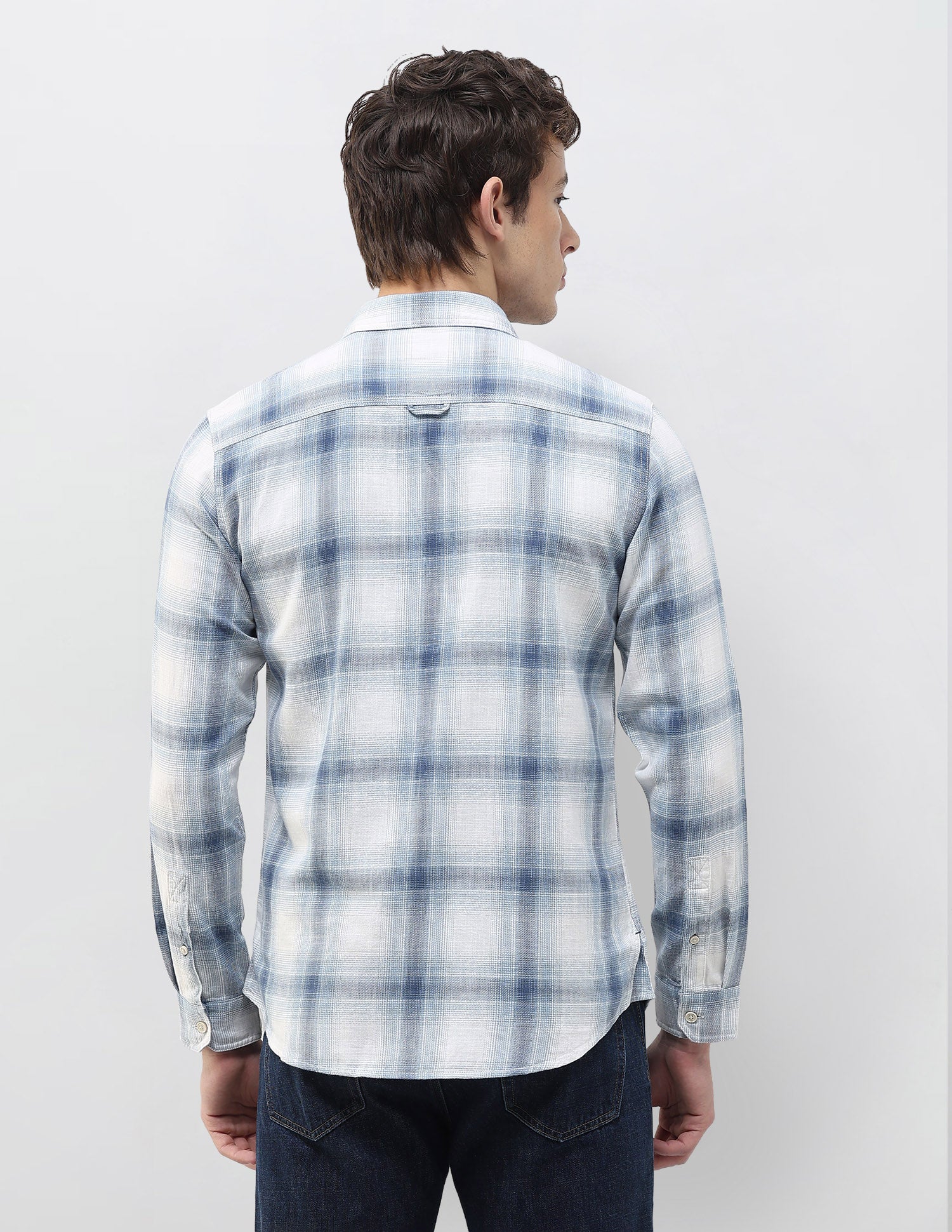 Plaid Checked Regular Fit Shirt Blue - U.S. Polo Assn. India | Large