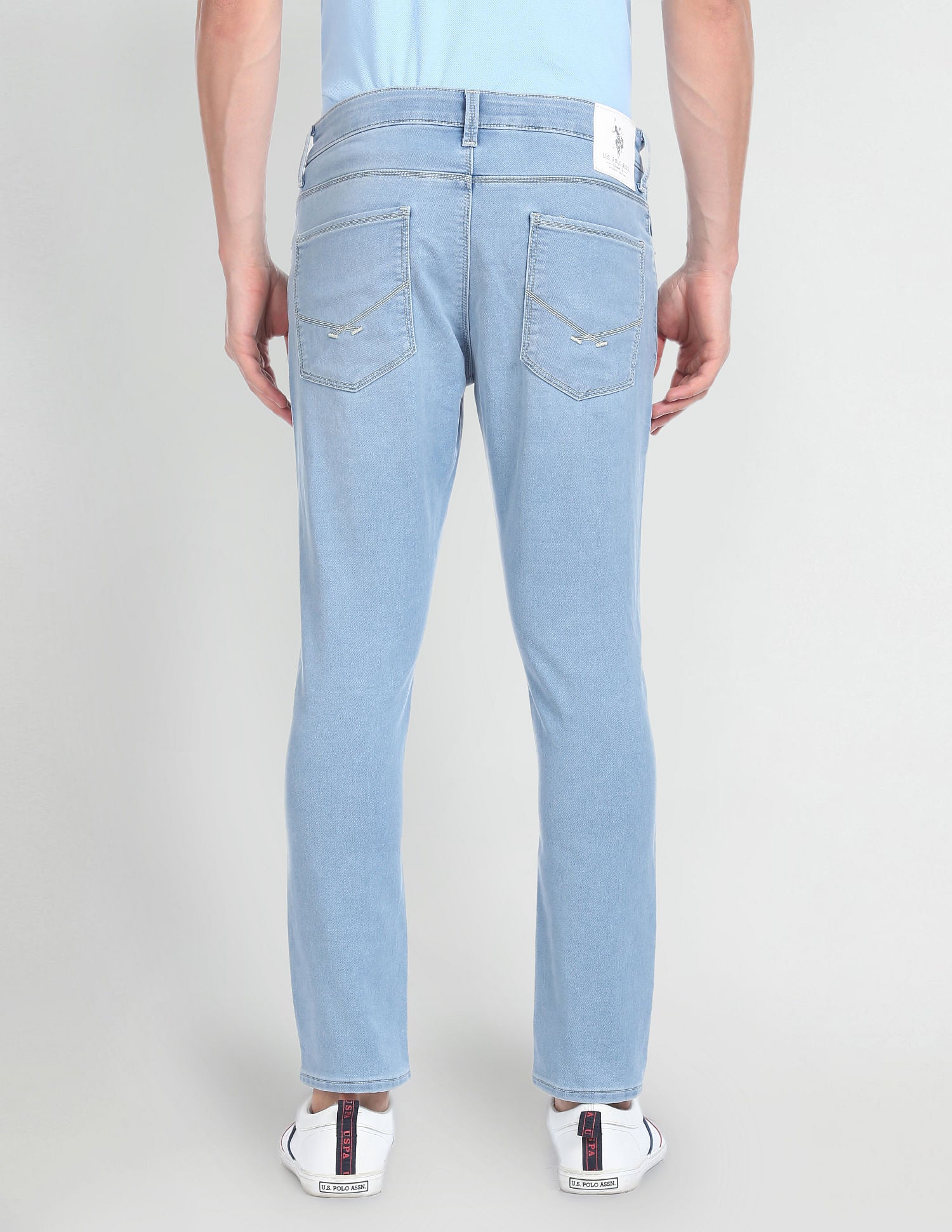 Stone Wash Henry Cropped Jeans Blue - U.S. POLO ASSN. | Large