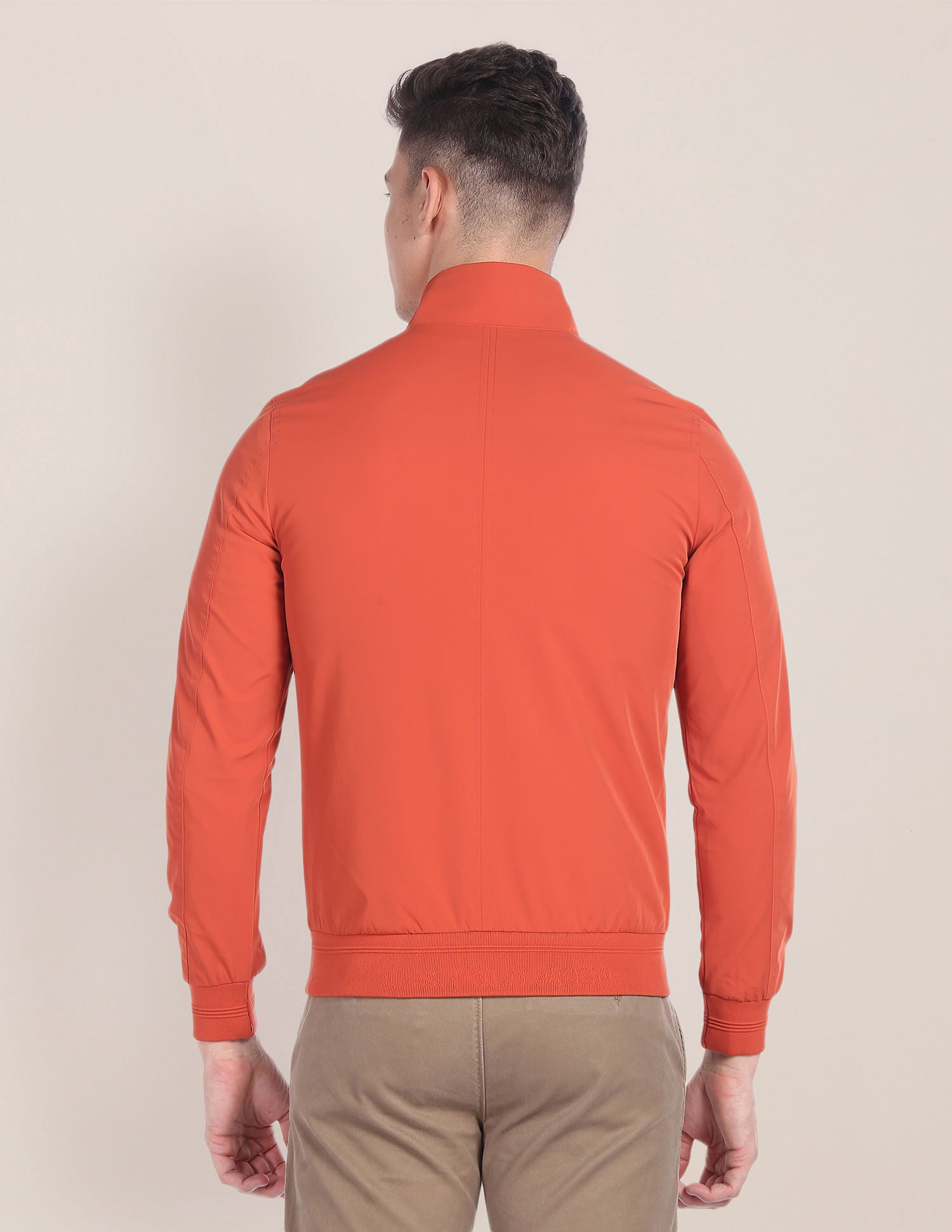 High Neck Solid Jacket Orange - U.S. POLO ASSN. | Large