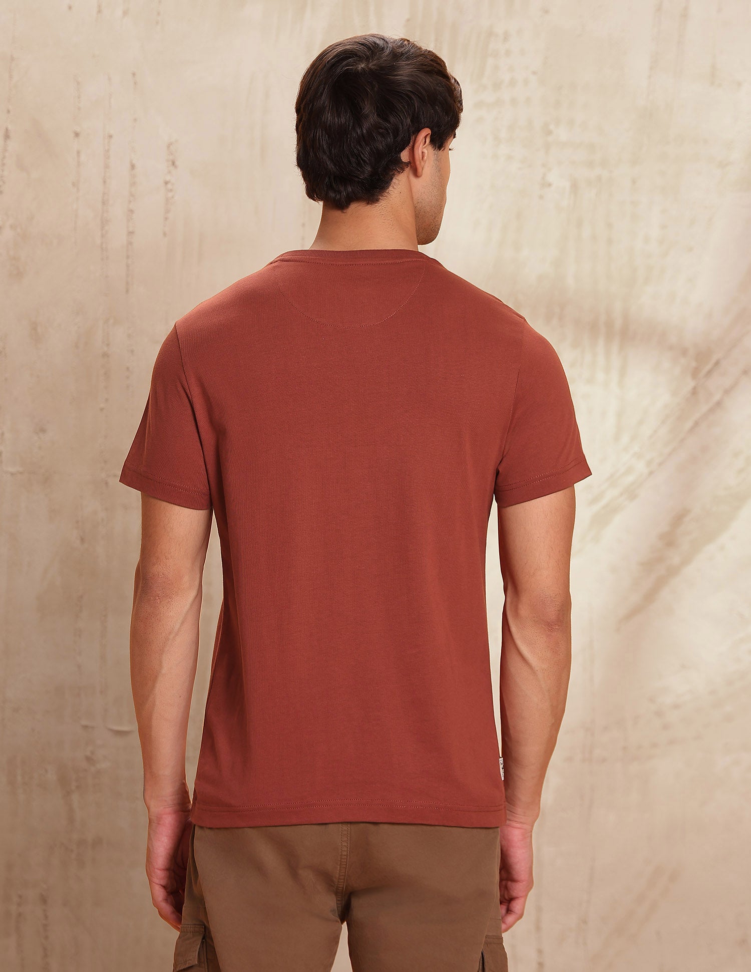 Typographic Printed Pure Cotton T-Shirt Rust - U.S. POLO ASSN. | Large