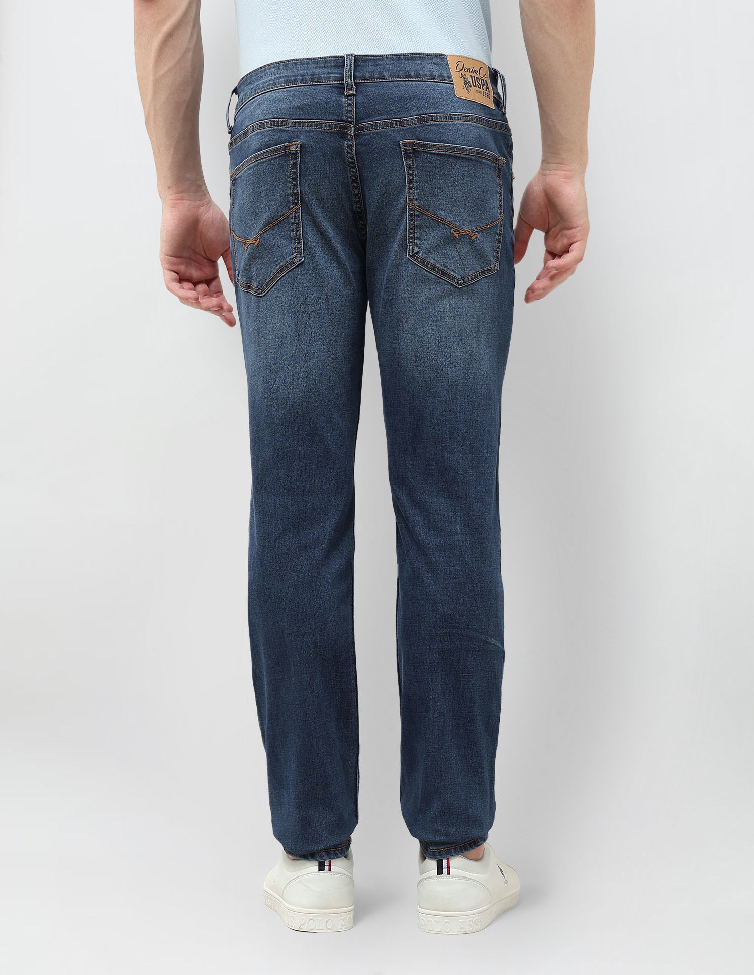 Brandon Slim Tapered Fit Blue Jeans Indigo - U.S. POLO ASSN. | Large