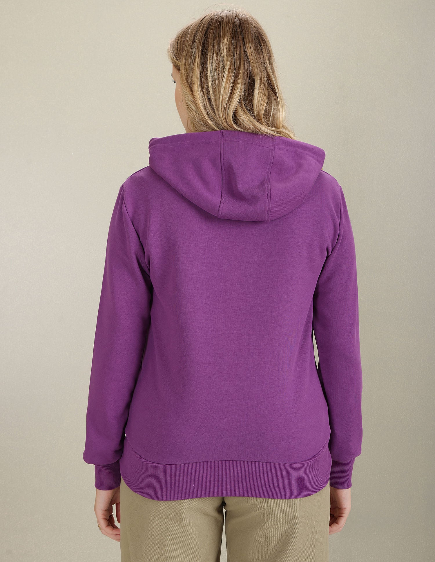 Brand Embroidered Hooded Sweatshirt Purple - U.S. POLO ASSN. | Large