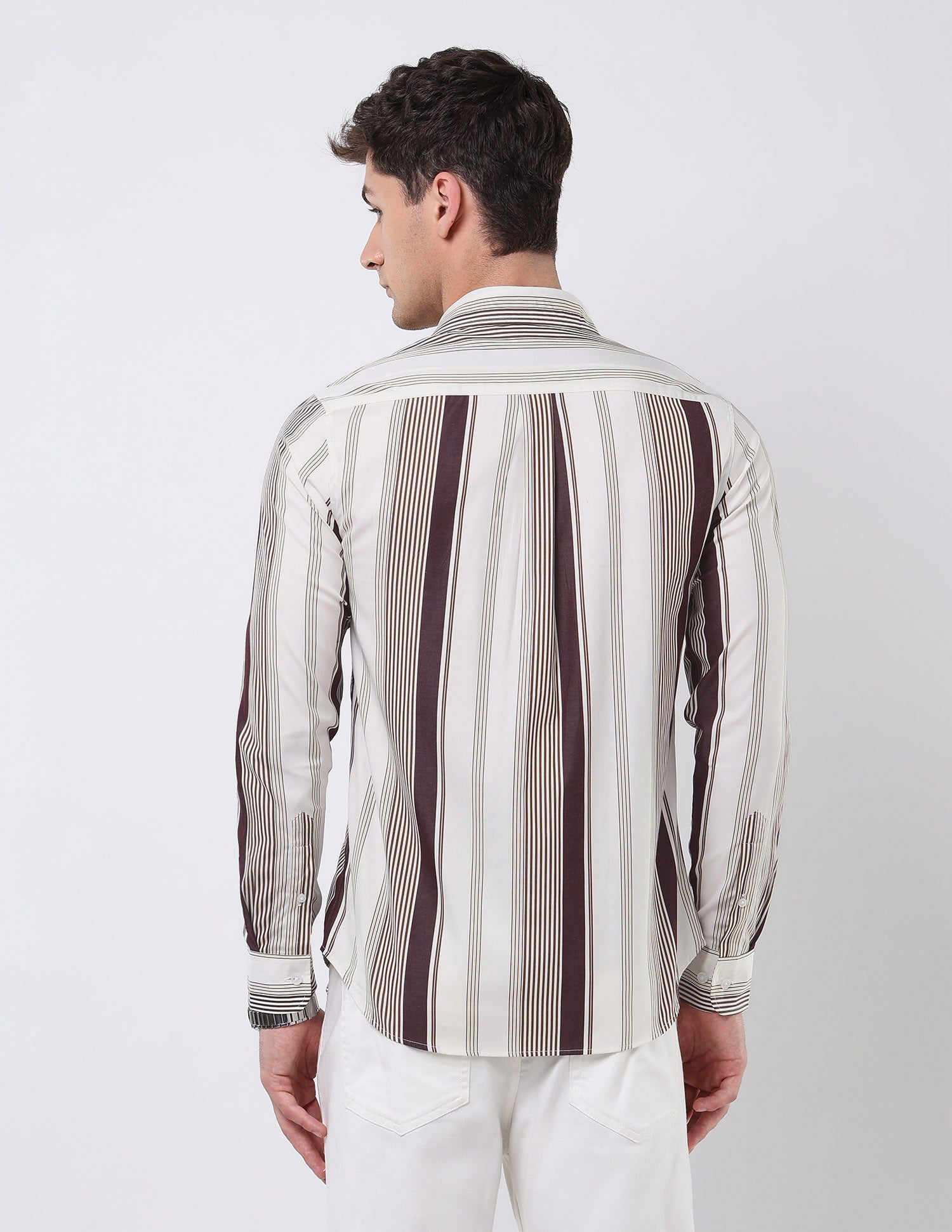 Vertical Striped 135Th Rwn Theatre Shirt Wine - U.S. POLO ASSN. | Large