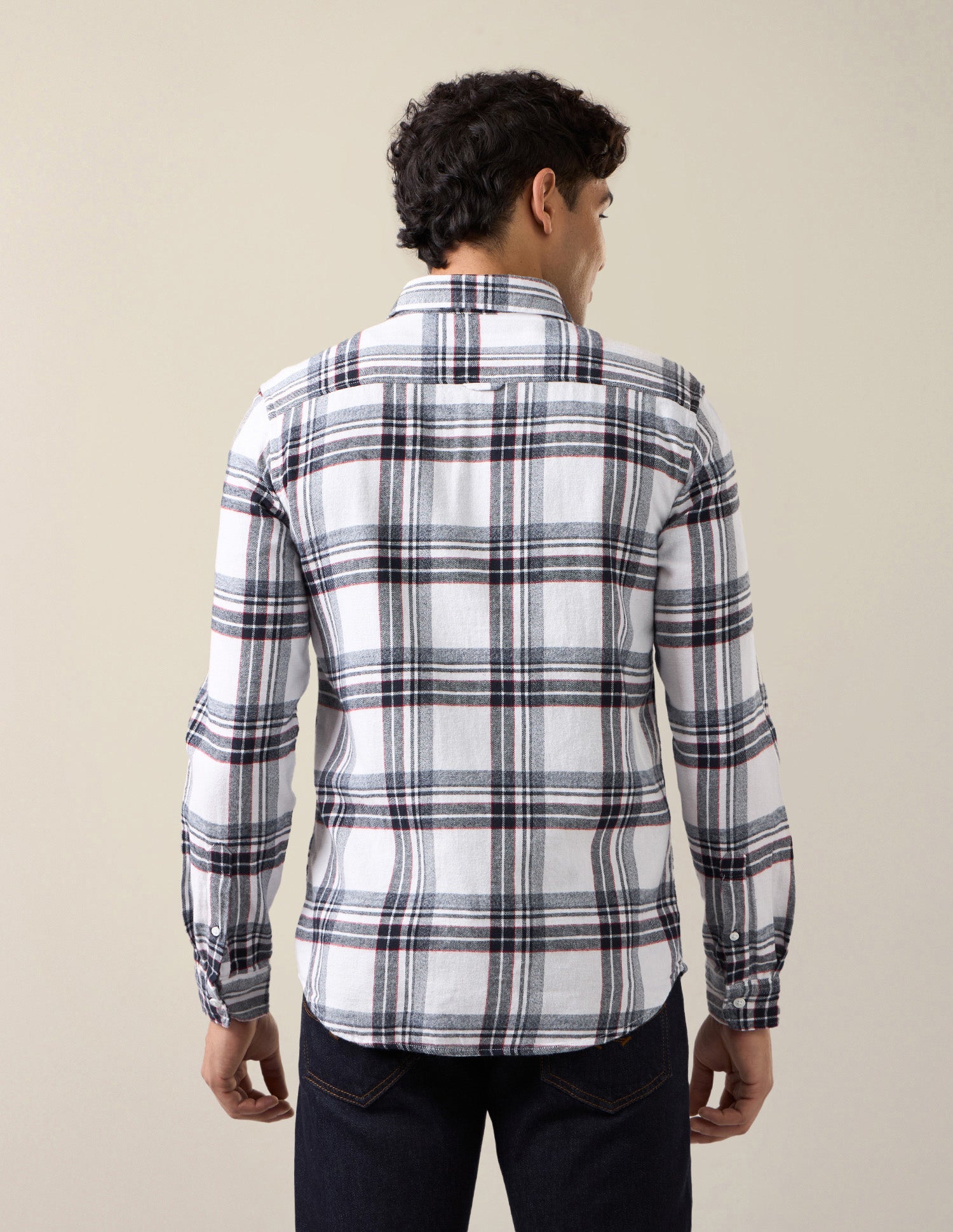 Plaid Checked Twill Shirt White - U.S. Polo Assn. India | Large