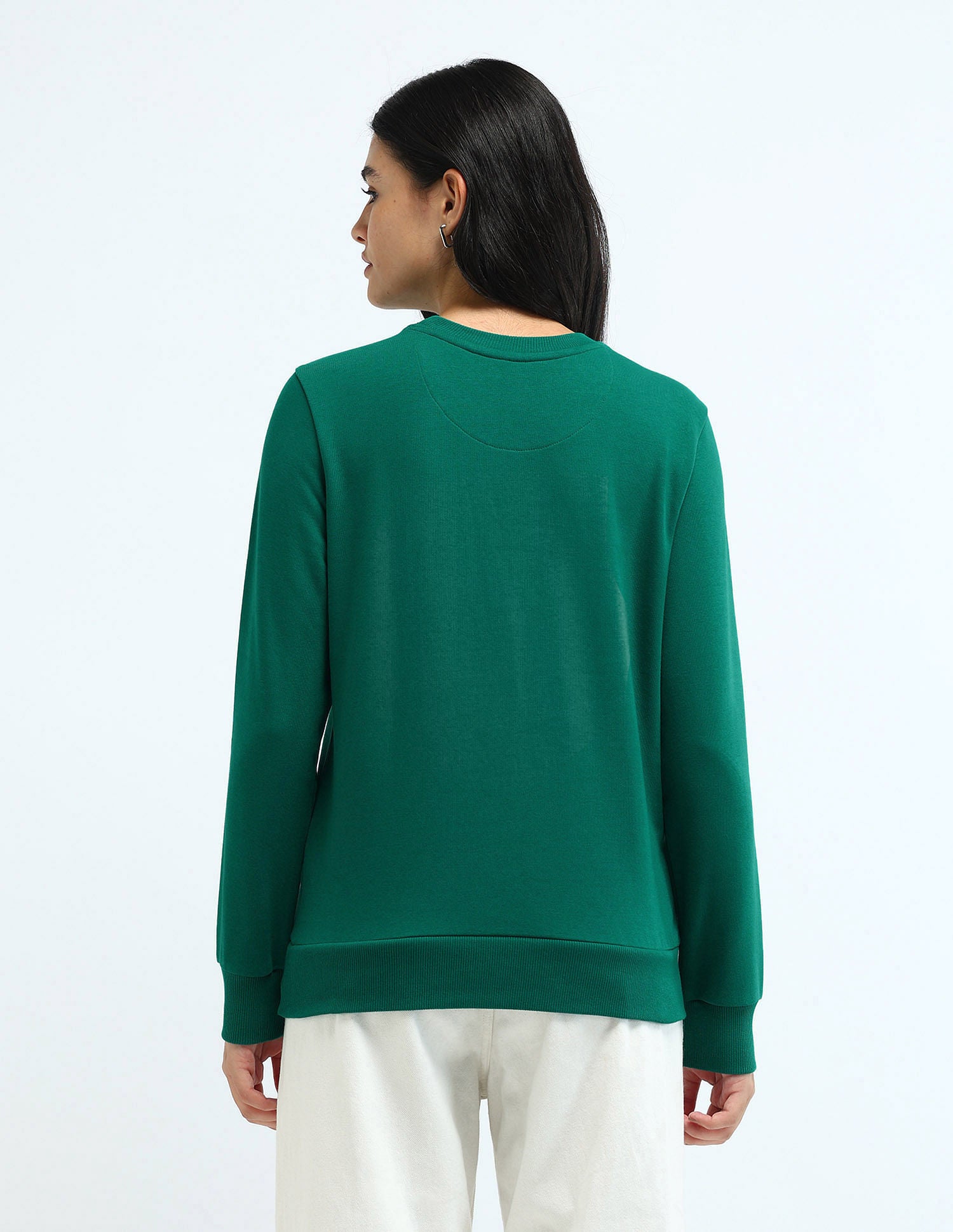 Brand Print Drop Shoulder Sweatshirt Green - U.S. POLO ASSN. | Large