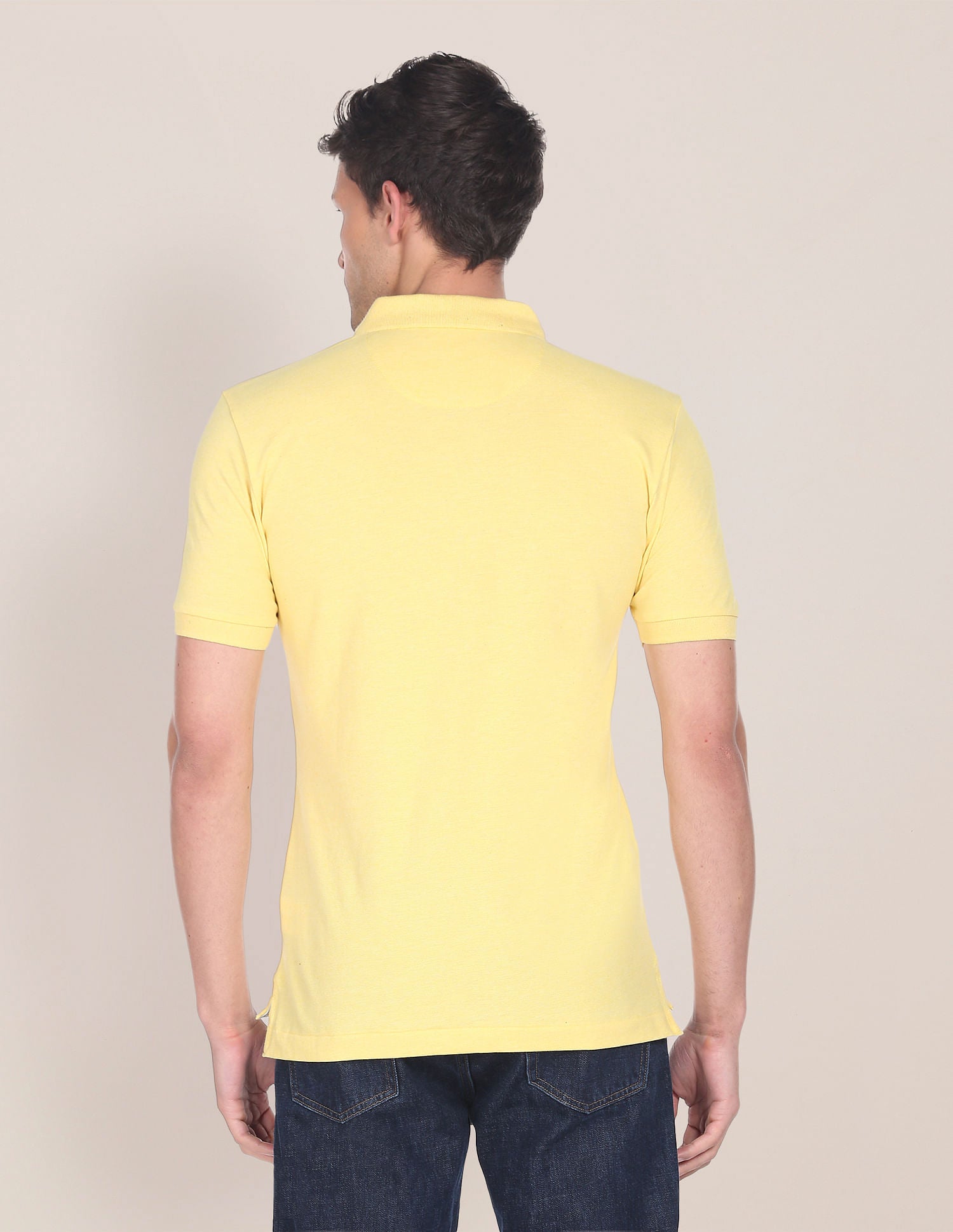 Cotton Bamboo Stretch Polo Shirt Yellow - U.S. Polo Assn. India | Large