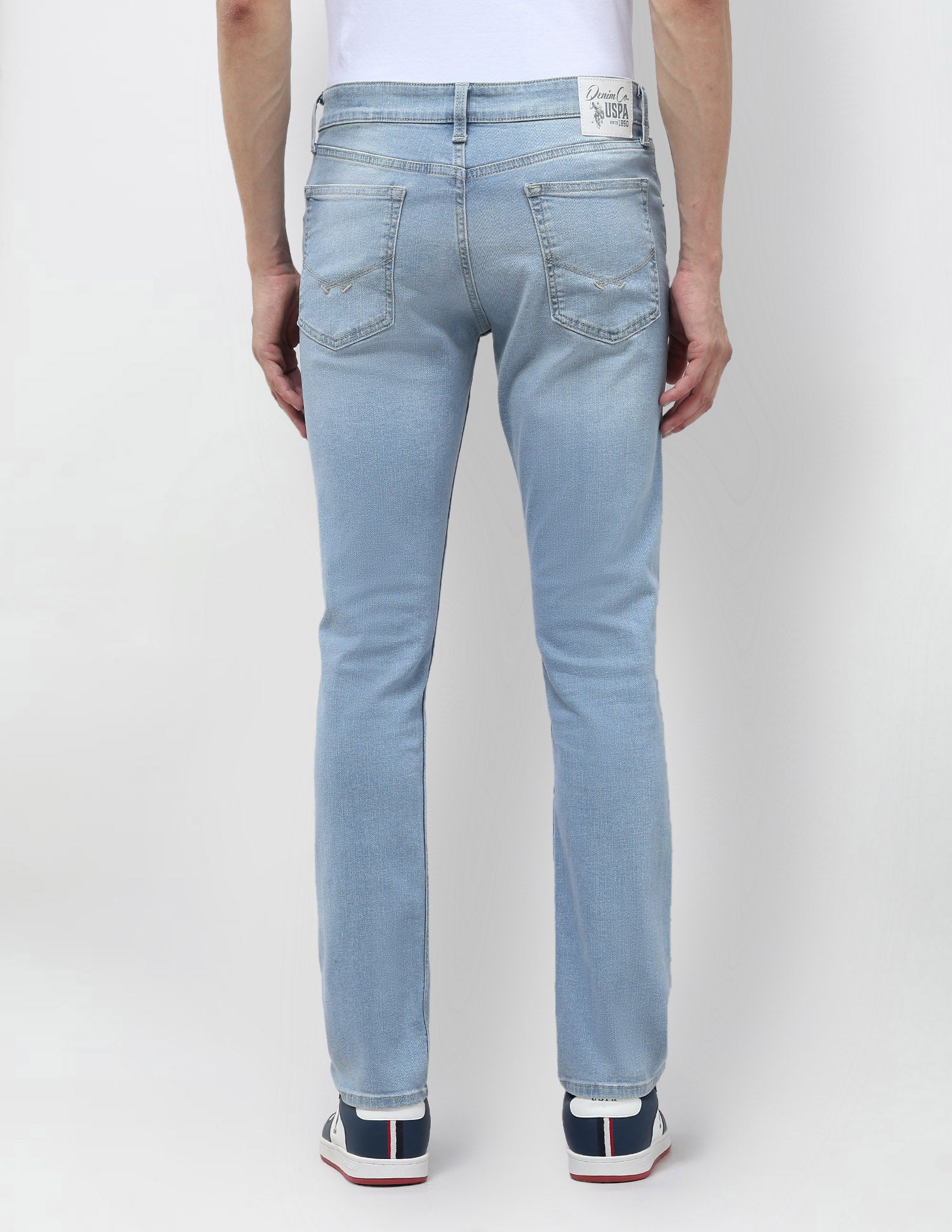 Regallo Skinny Fit Blue Jeans Light Blue - U.S. POLO ASSN. | Large