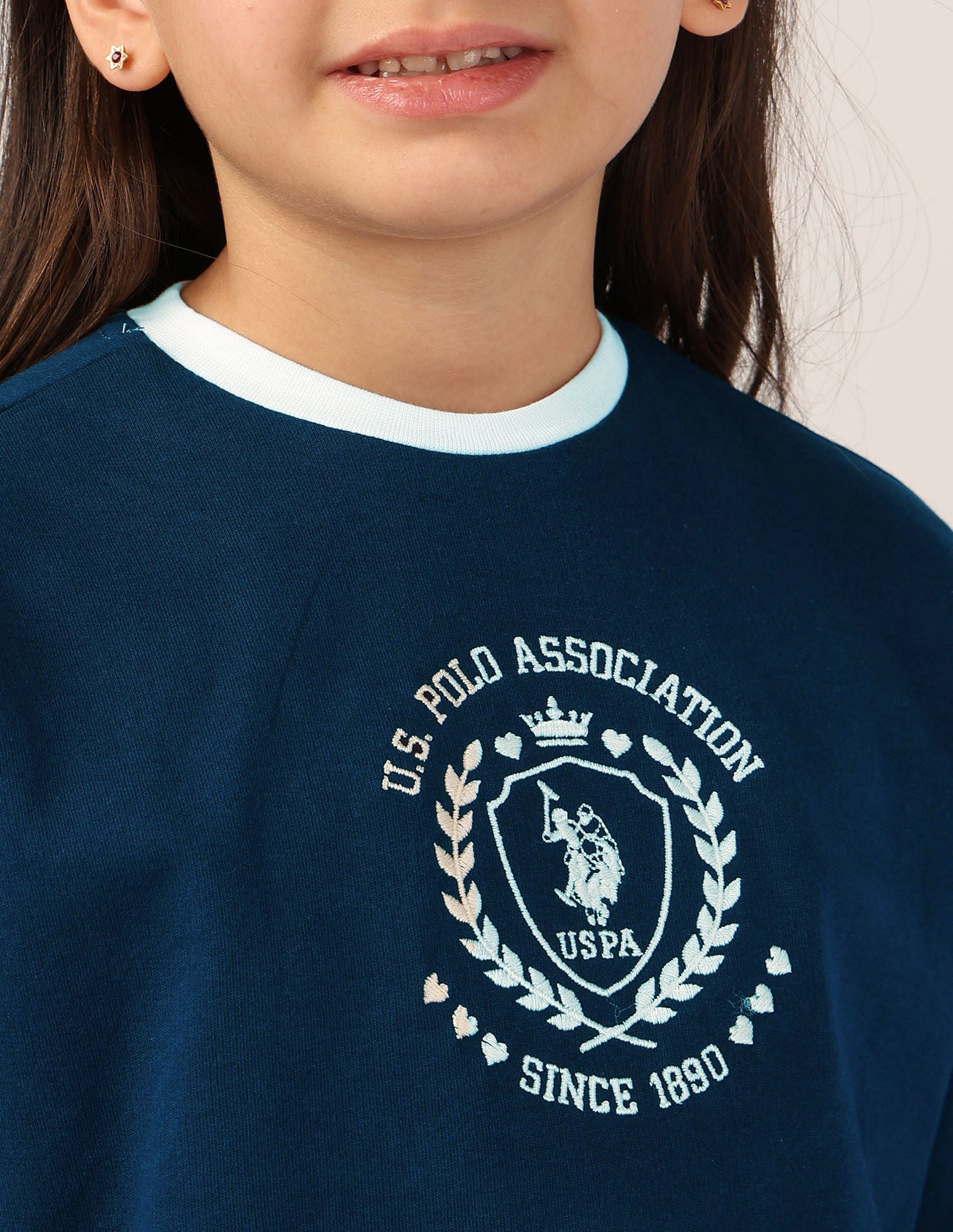 Girls Brand Printed T-Shirt Navy - U.S. POLO ASSN. | Large