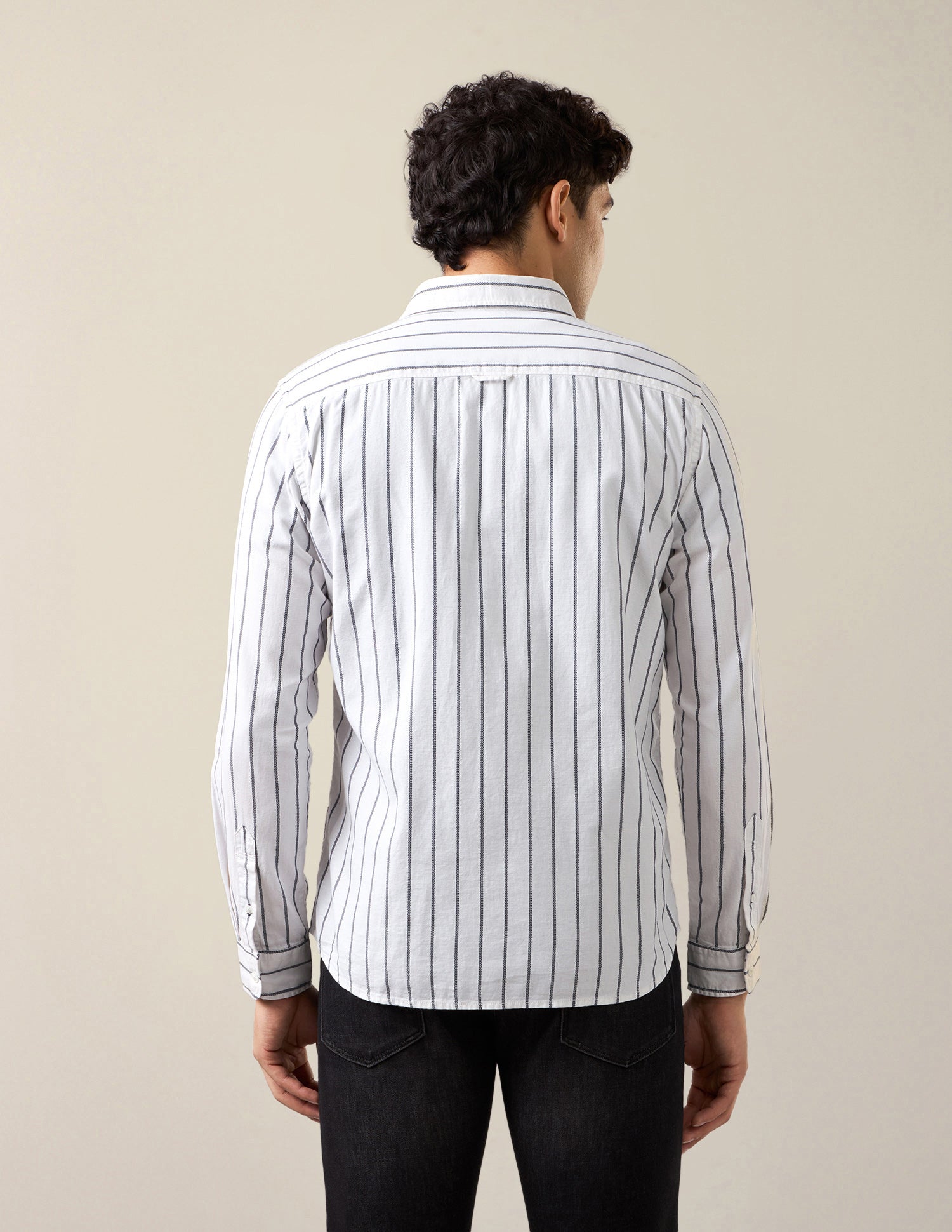 Vertical Striped Regular Fit Shirt White - U.S. Polo Assn. India | Large
