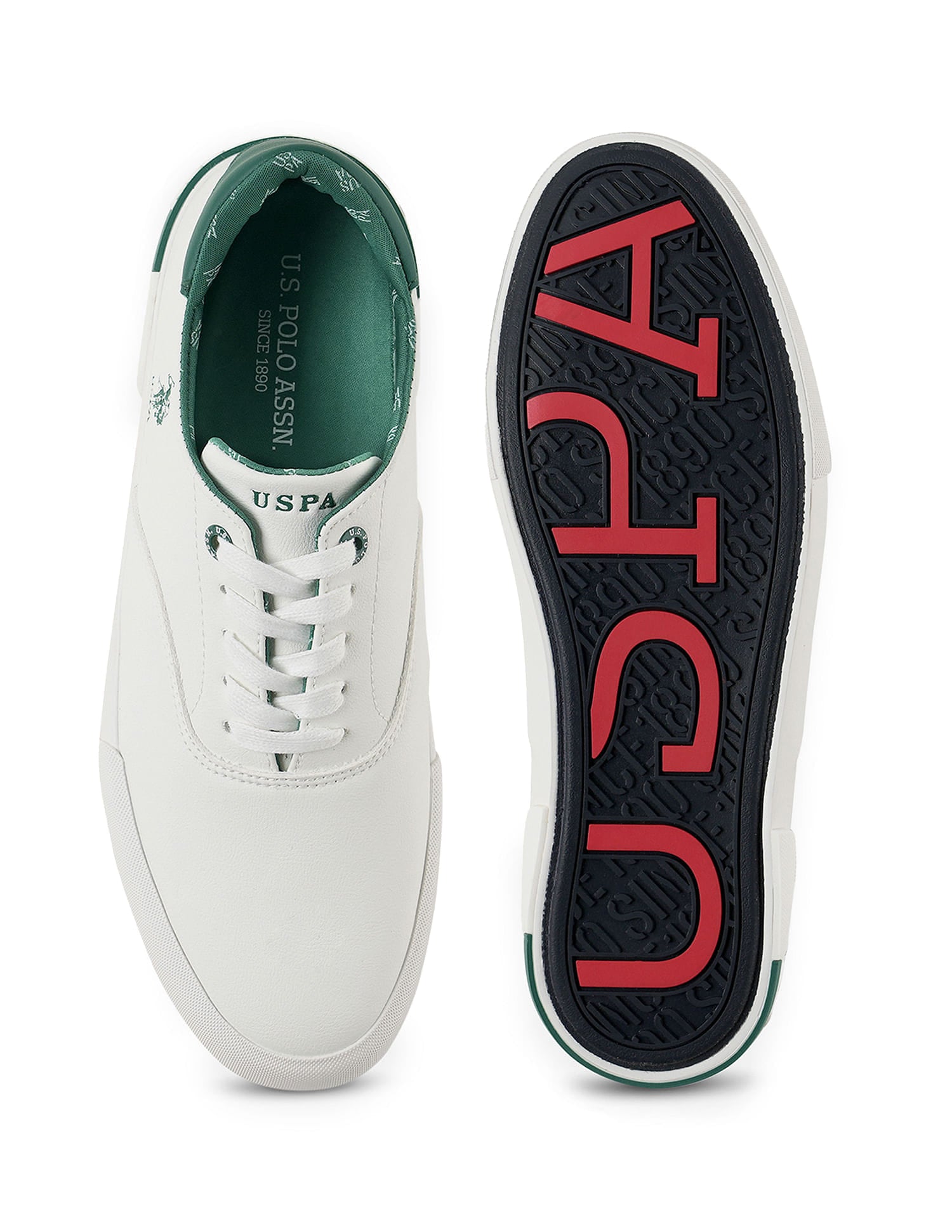 Men Round Toe Erland 4.0 Sneakers Off White - U.S. Polo Assn. India | Large