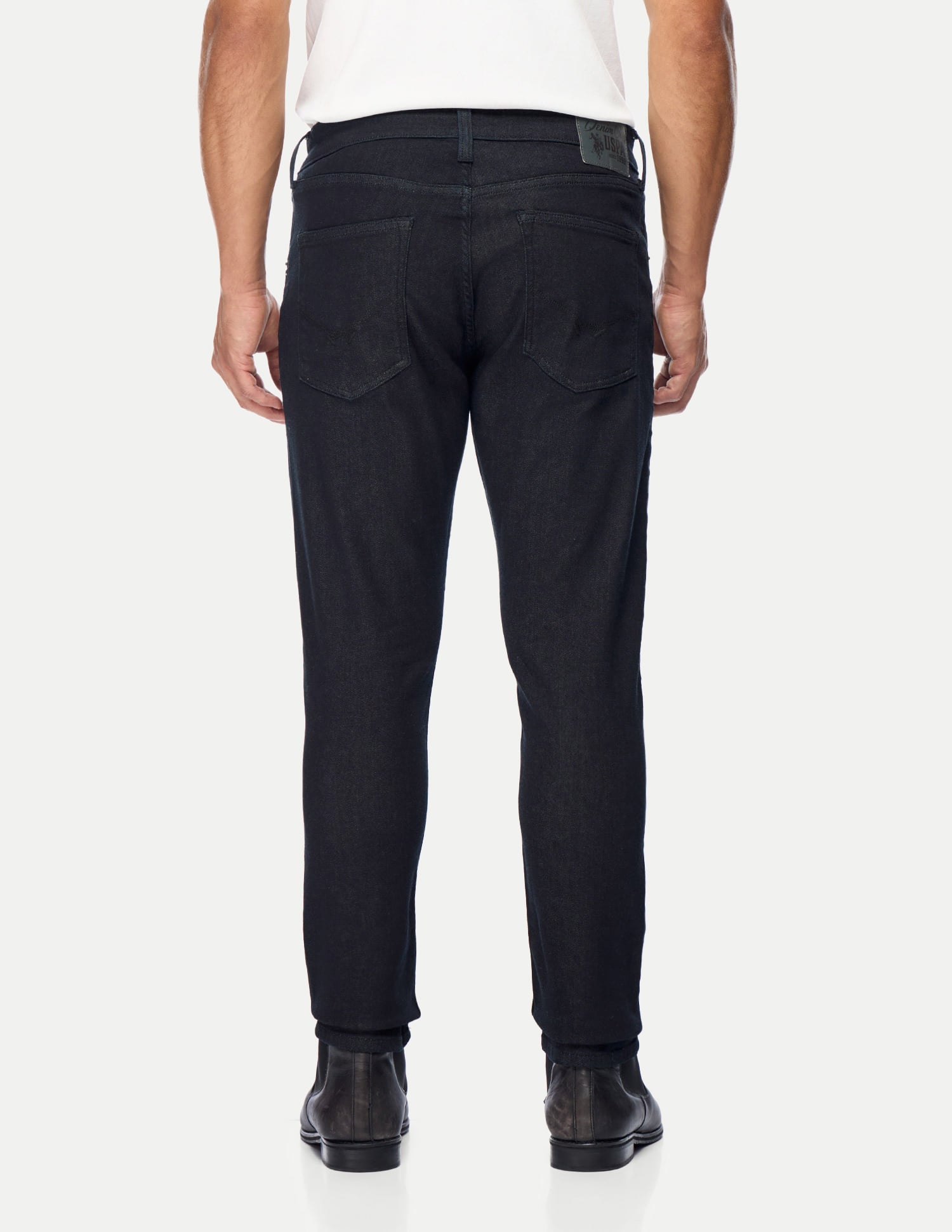 Henry Tapered Cropped Fit Black Jeans Black - U.S. Polo Assn. India | Large