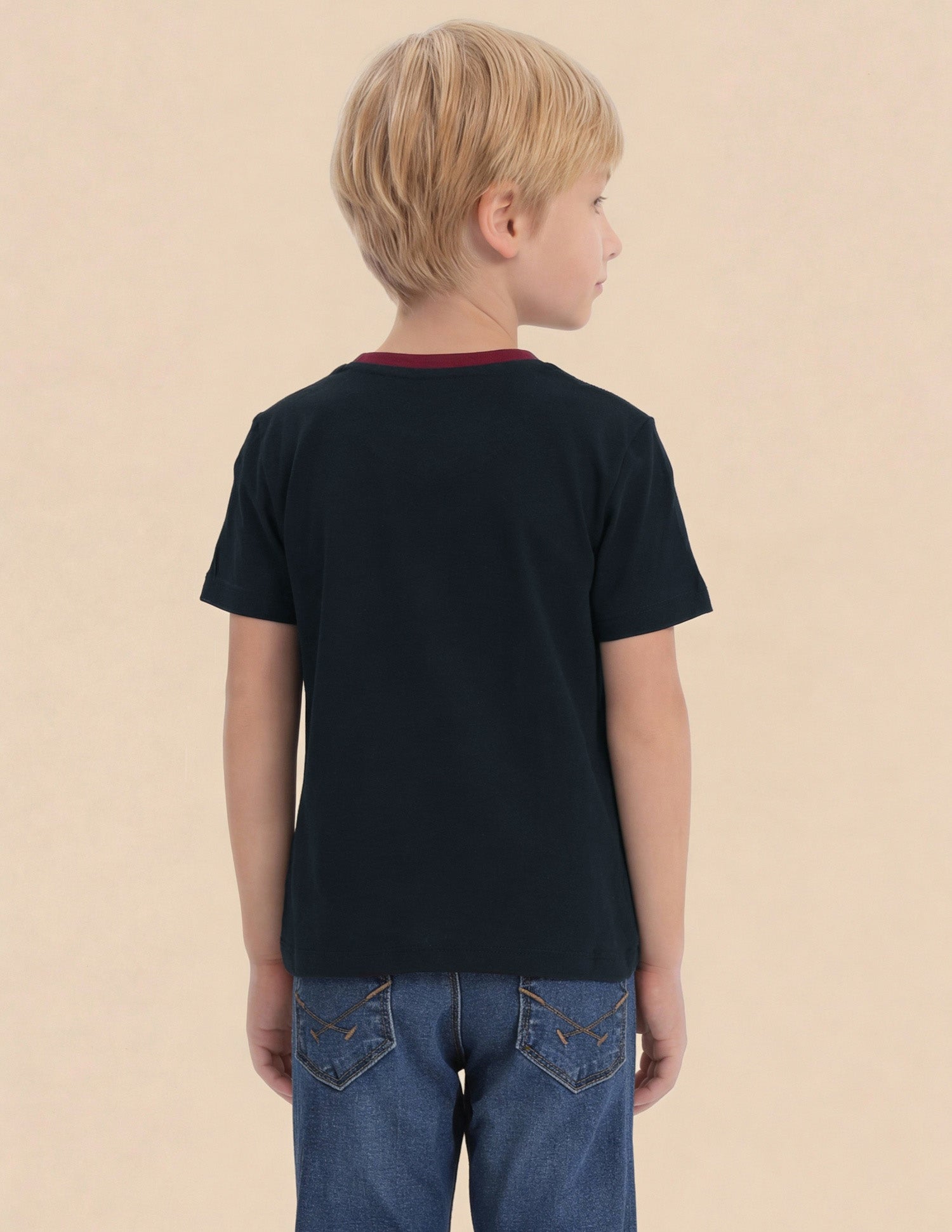 Brand Printed Regular Fit T-Shirt Navy - U.S. Polo Assn. India | Large