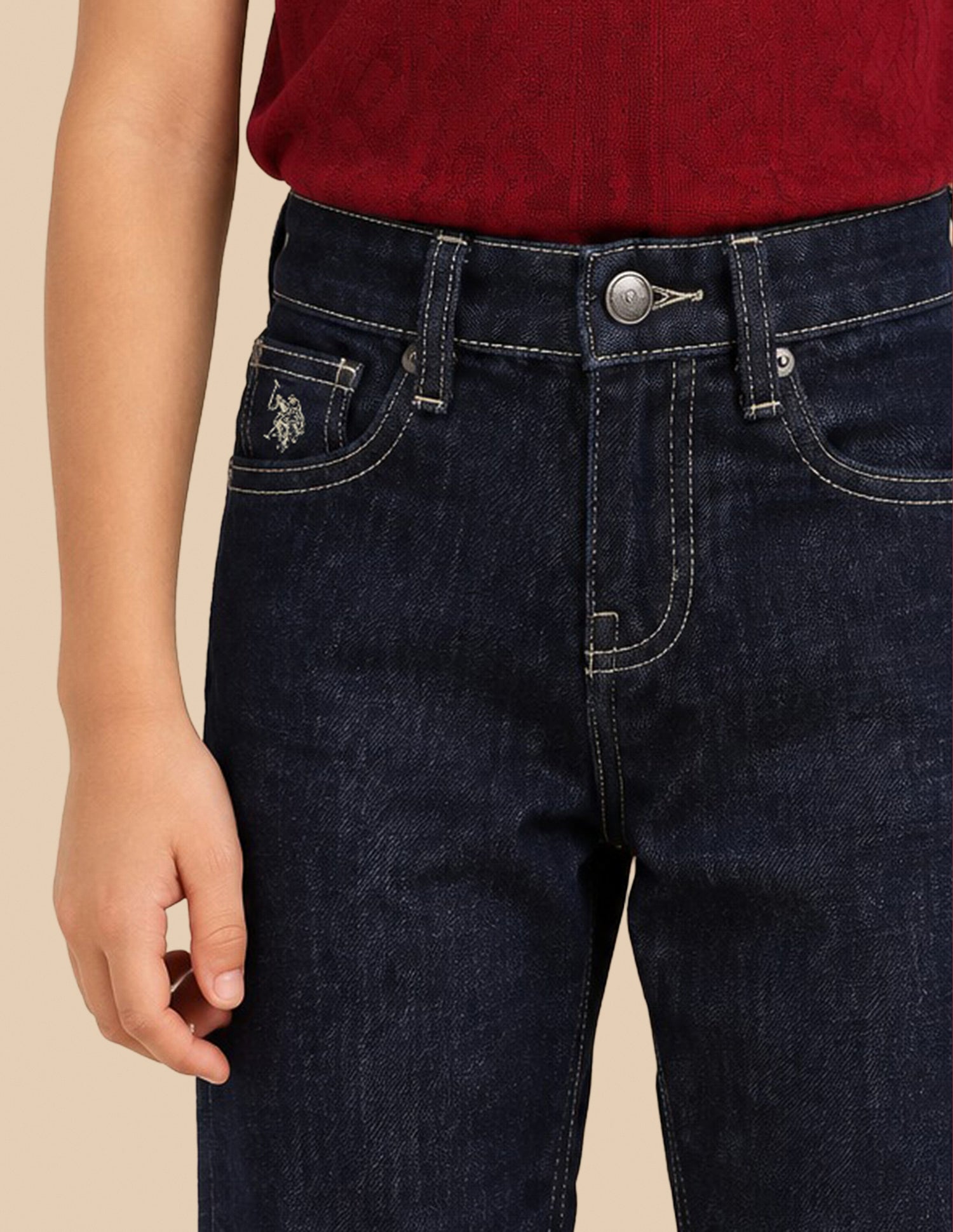 Connor Bootcut Fit Blue Jeans Rinse Blue - U.S. Polo Assn. India | Large
