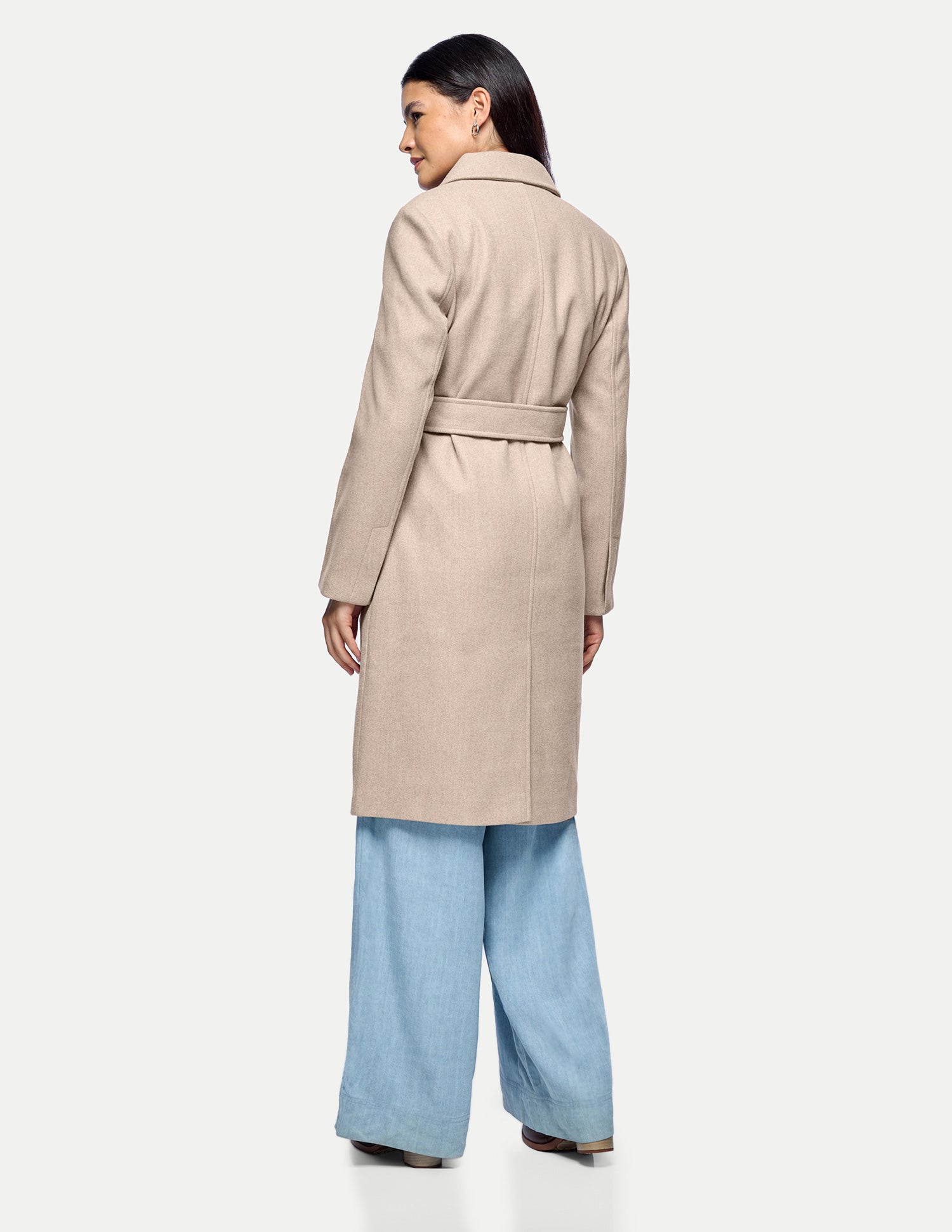 Long Jacket Waist Tie Up Jacket Beige - U.S. Polo Assn. India | Large