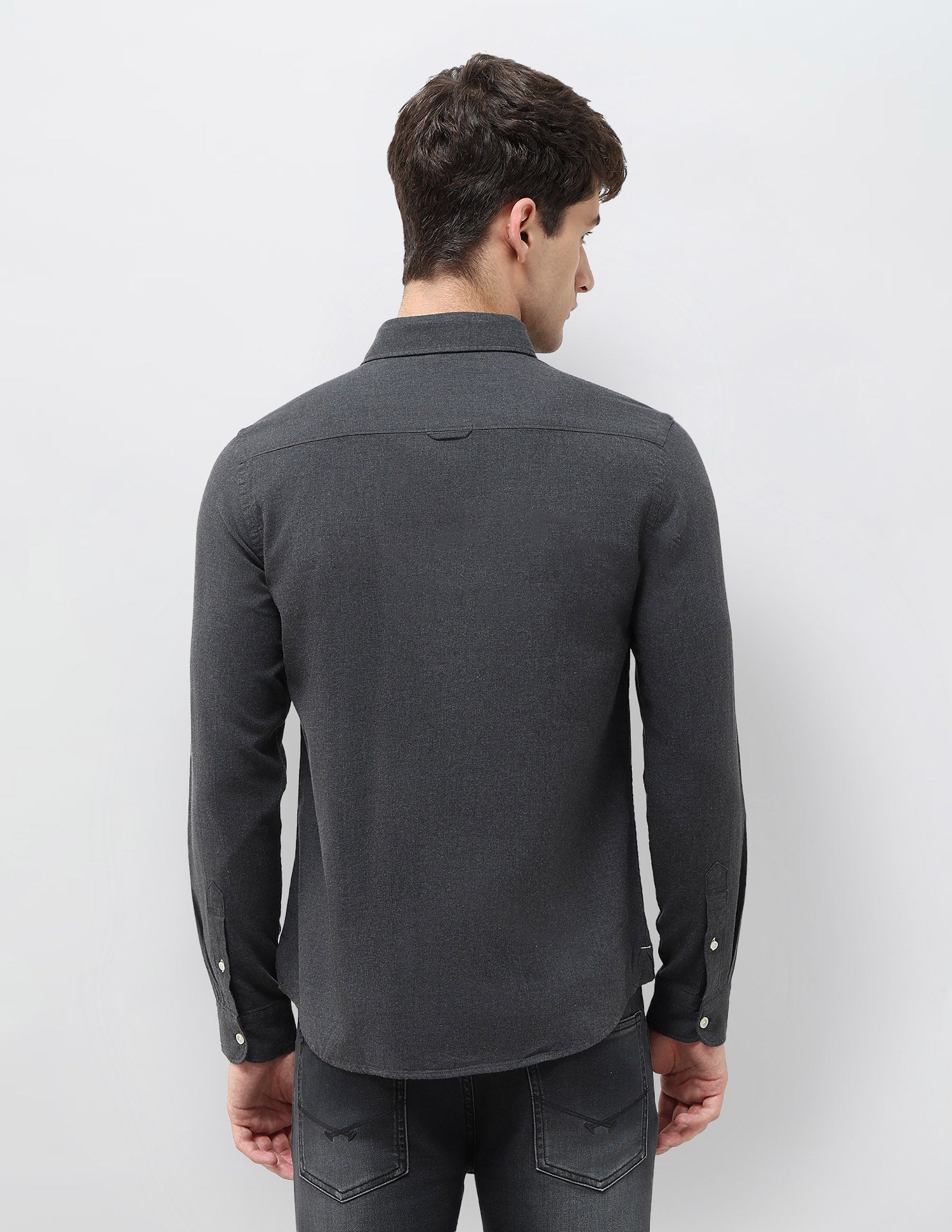 Solid Regular Fit Shirt Dark Grey - U.S. POLO ASSN. | Large