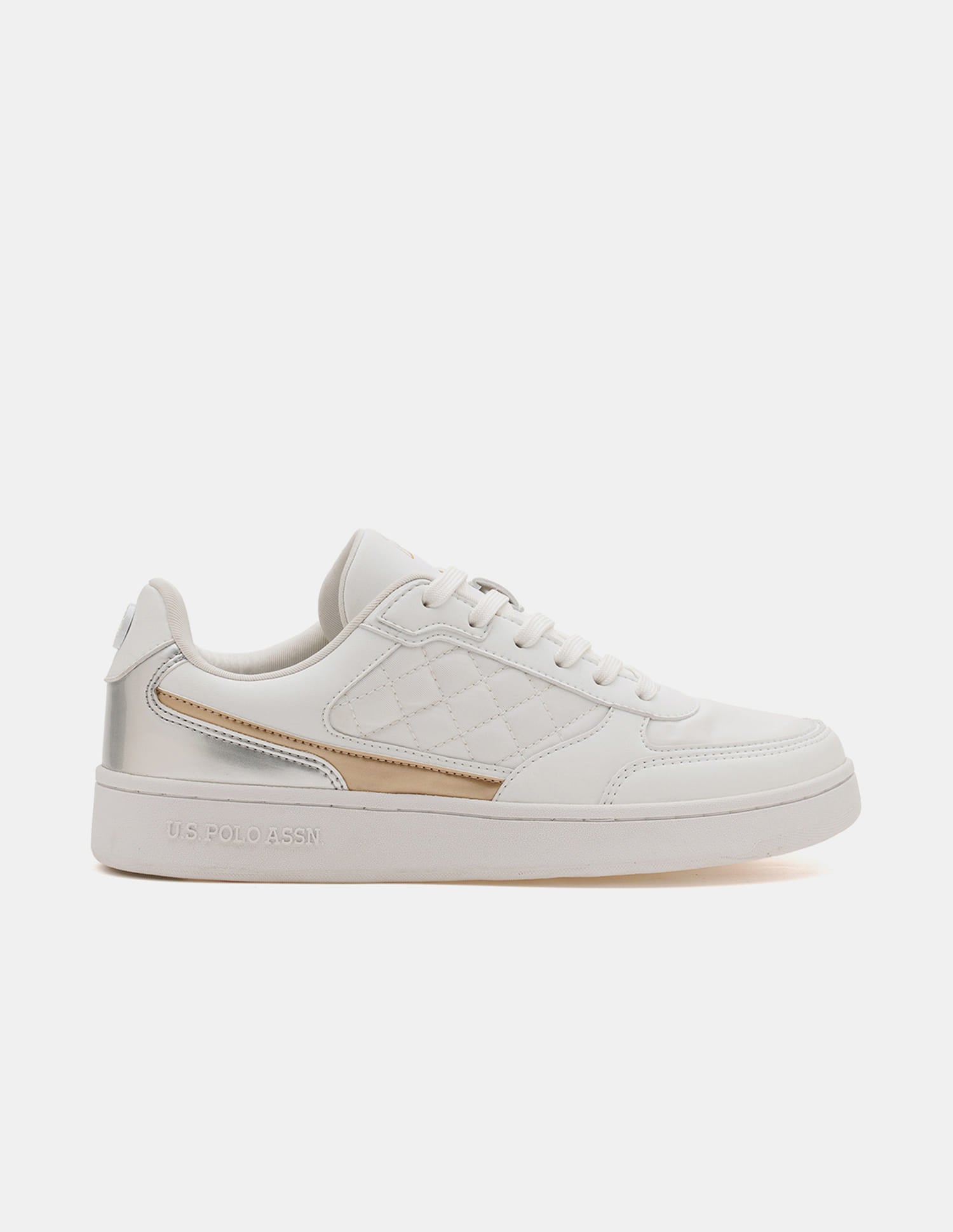 Women Sophie 2.0 Metallic Sneakers Off White - U.S. Polo Assn. India | Large