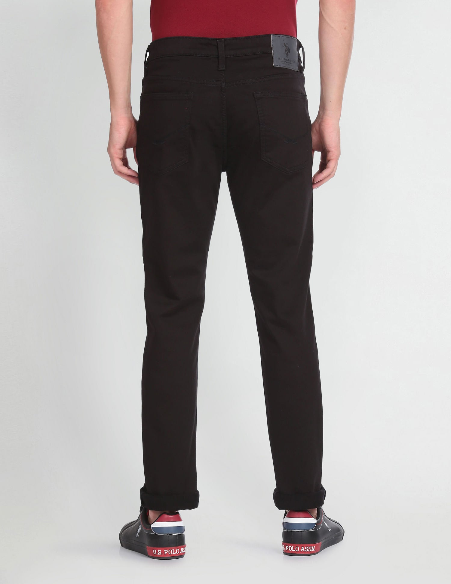 Mid Rise Brandon Slim Tapered Jeans Black - U.S. POLO ASSN. | Large