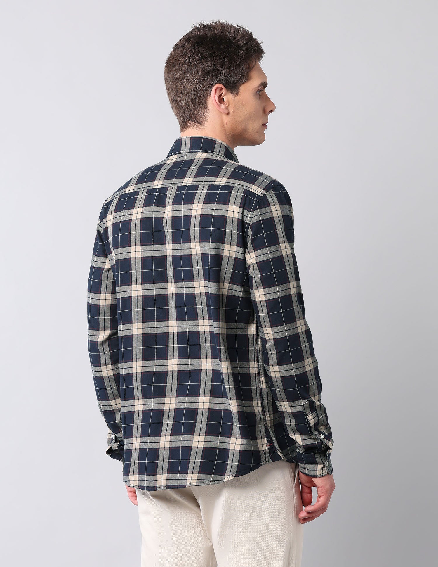 Tartan Checked Twill Shirt Navy - U.S. Polo Assn. India | Large