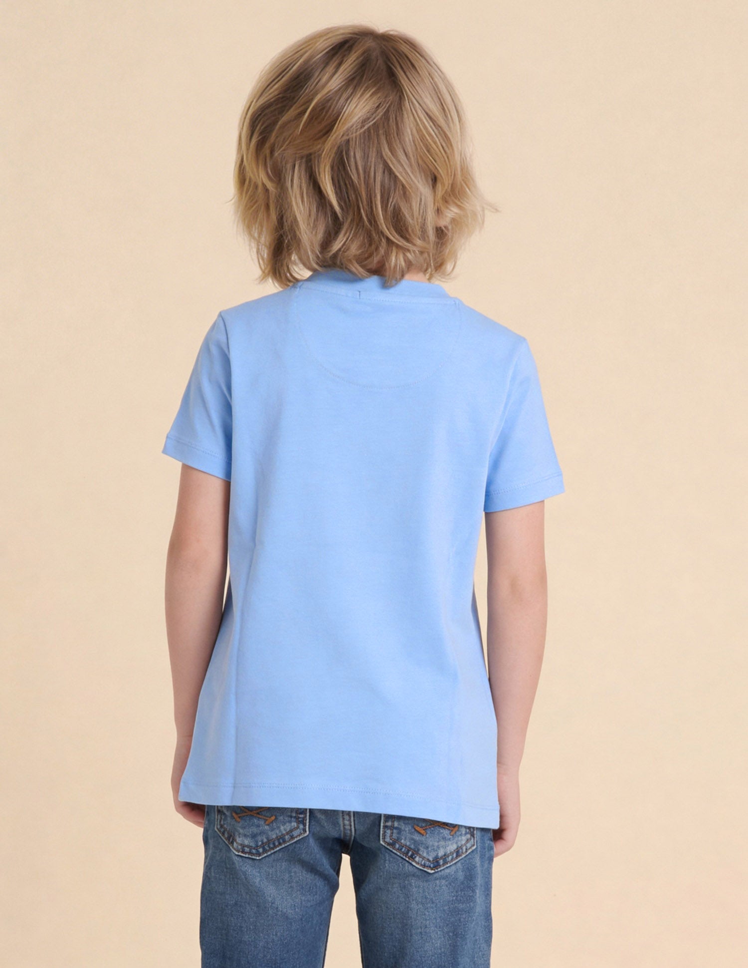 Graphic Printed Regular Fit T-Shirt Light Blue - U.S. Polo Assn. India | Large