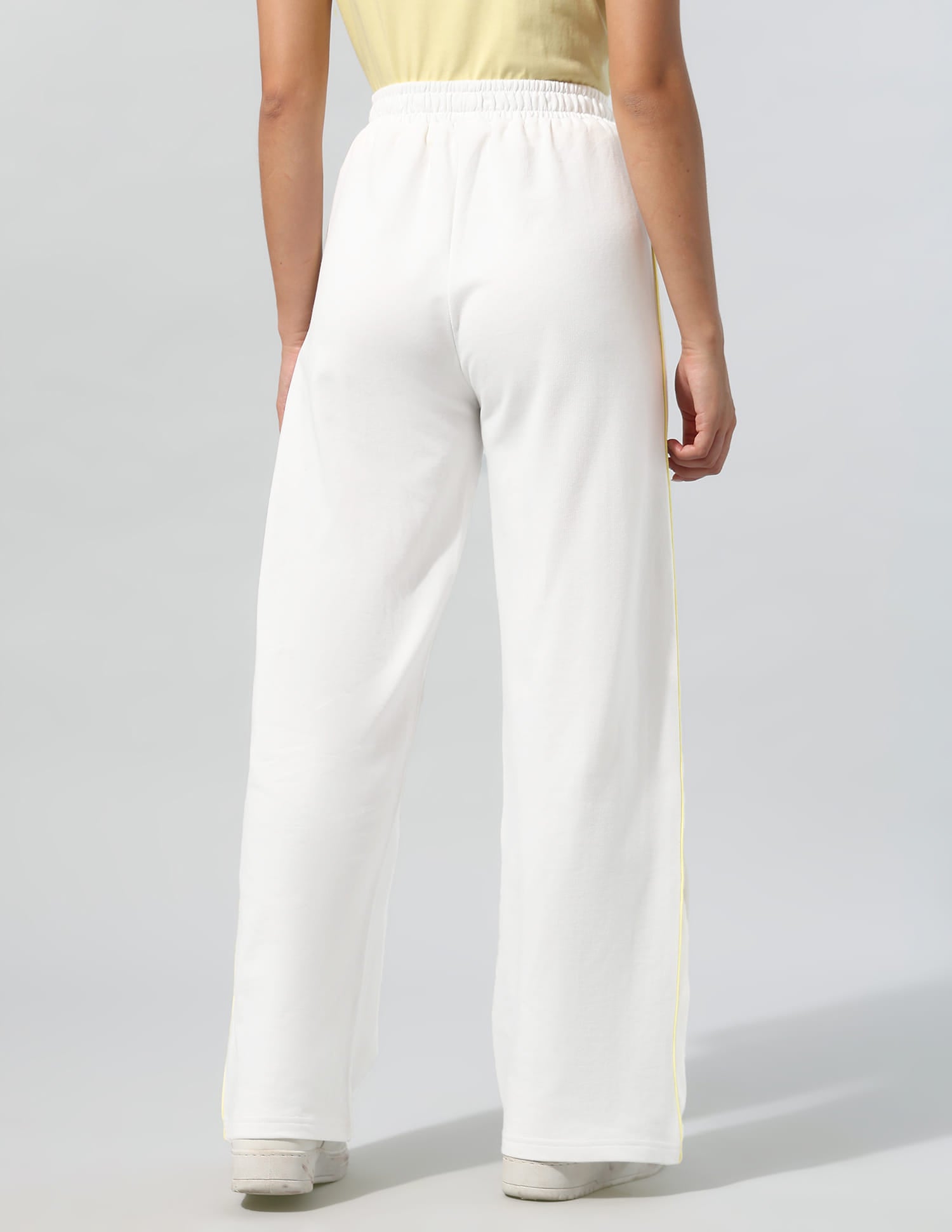 High Rise Wide Leg Trousers White - U.S. Polo Assn. India | Large