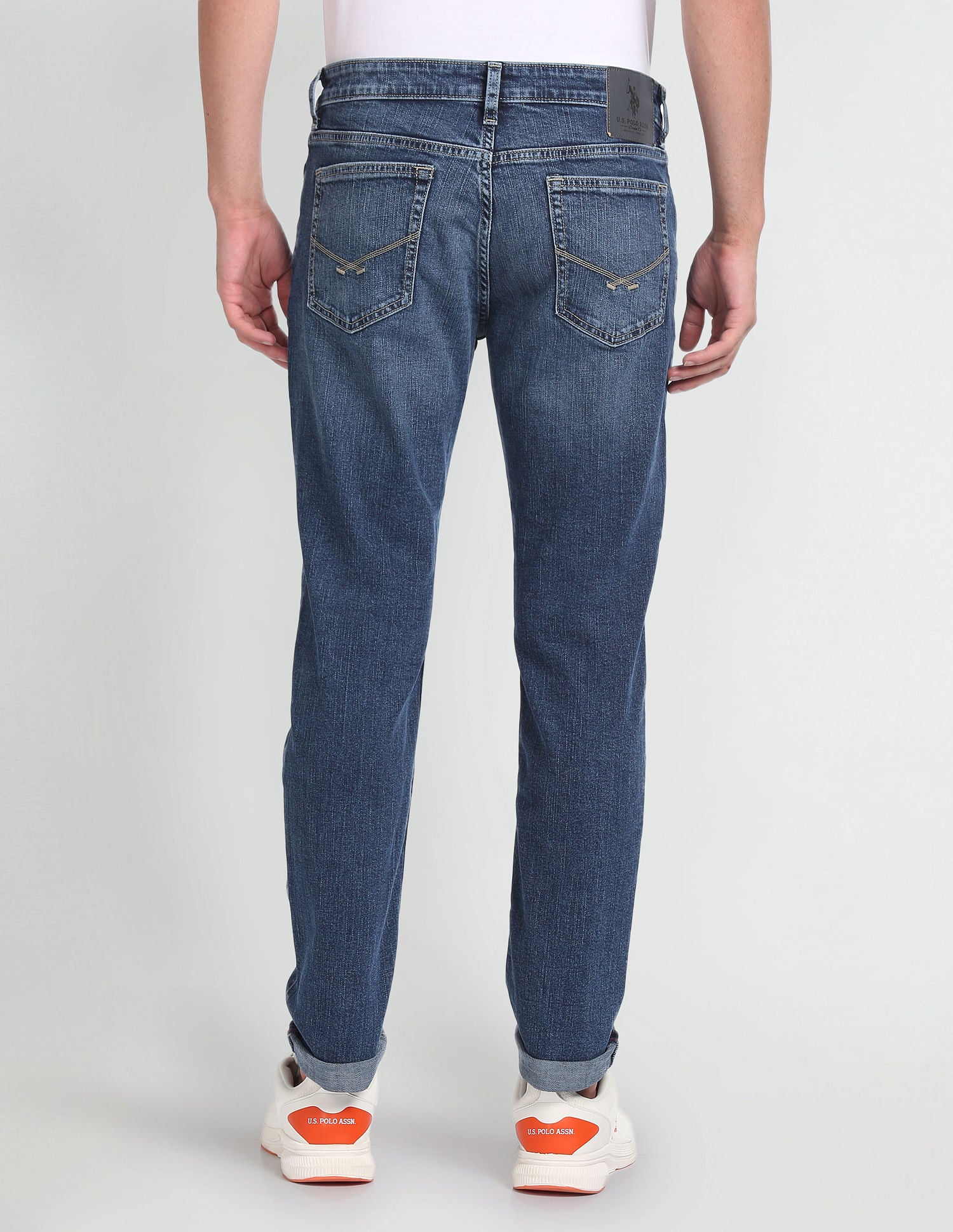 Brandon Slim Tapered Fit Blue Jeans Blue - U.S. POLO ASSN. | Large