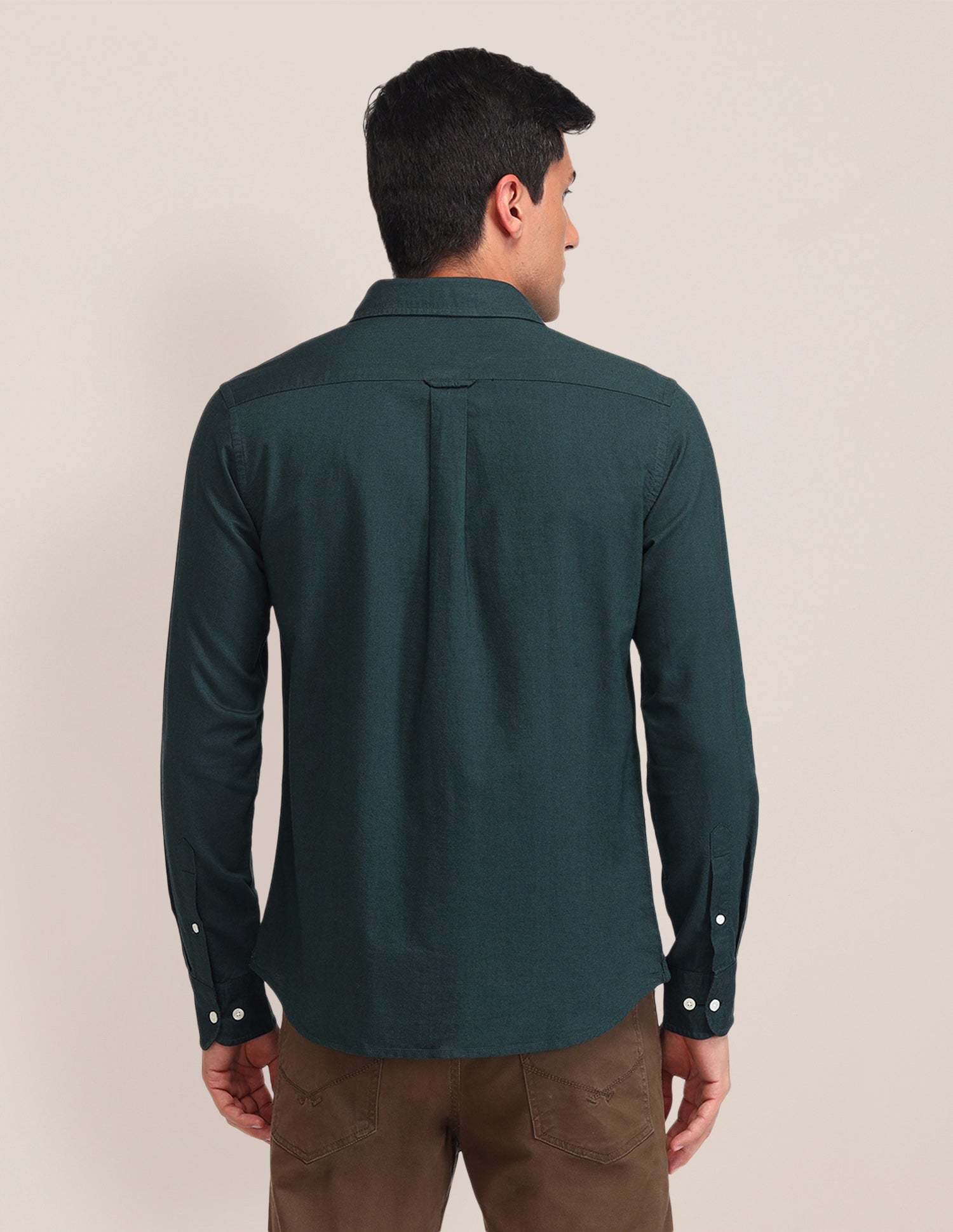 Tailored Fit Oxford Shirt Green - U.S. Polo Assn. India | Large