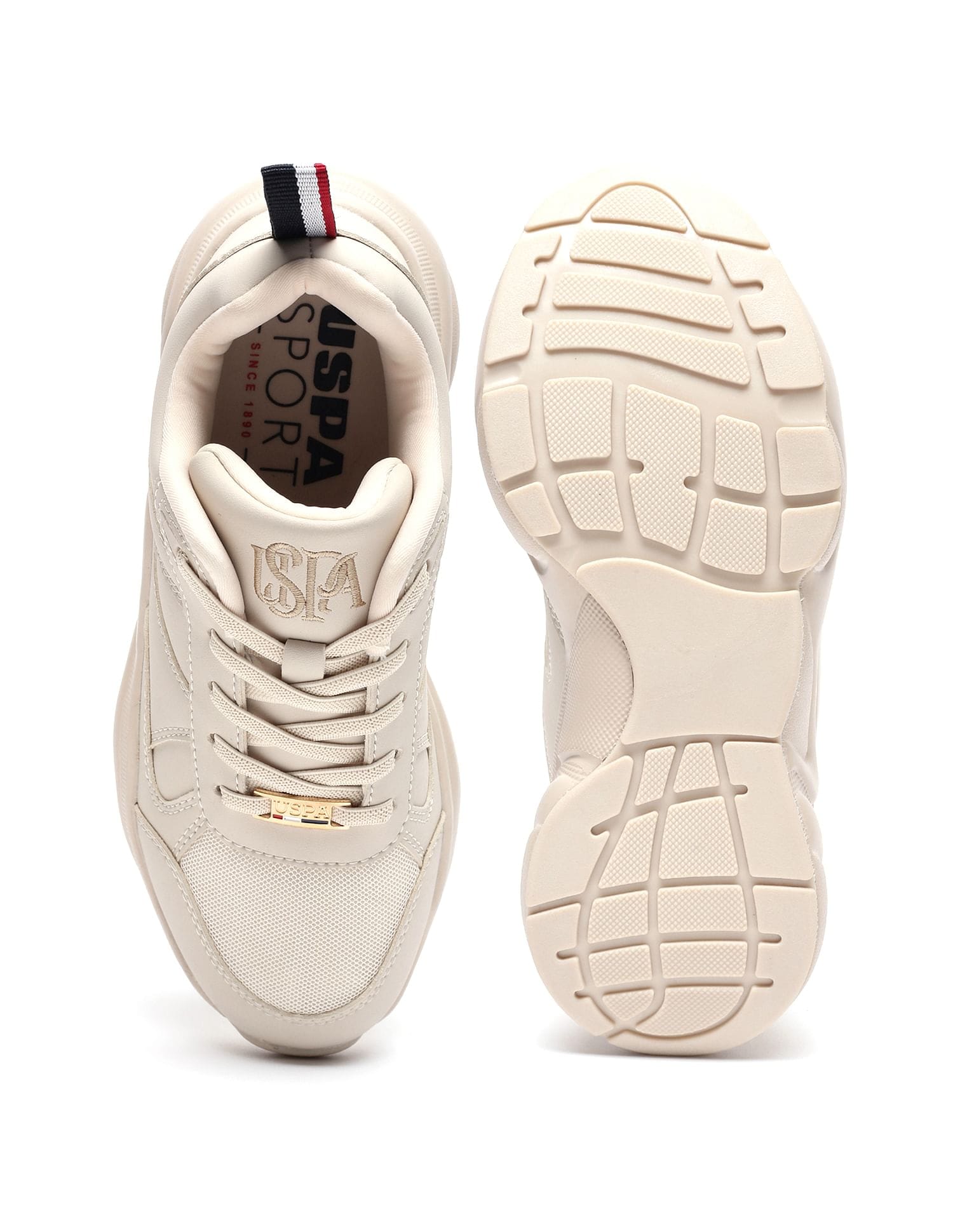 Women Sage 4.0 Lace Up Sneakers Nude - U.S. Polo Assn. India | Large