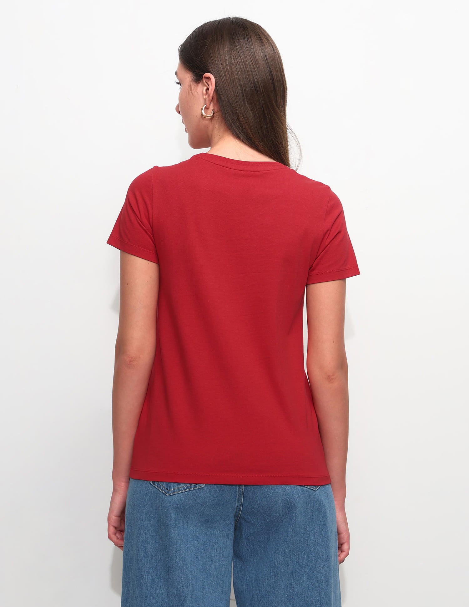 Regular Fit Brand Printed T-Shirt Red - U.S. Polo Assn. India | Large