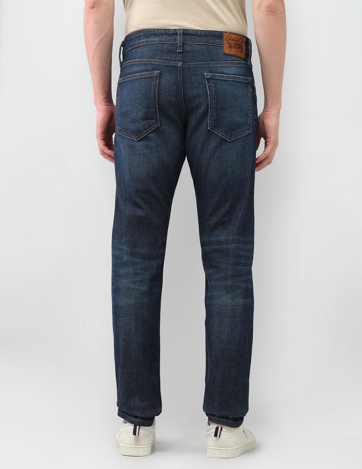 Brandon Slim Tapered Fit Blue Jeans Dark Blue - U.S. Polo Assn. India | Large