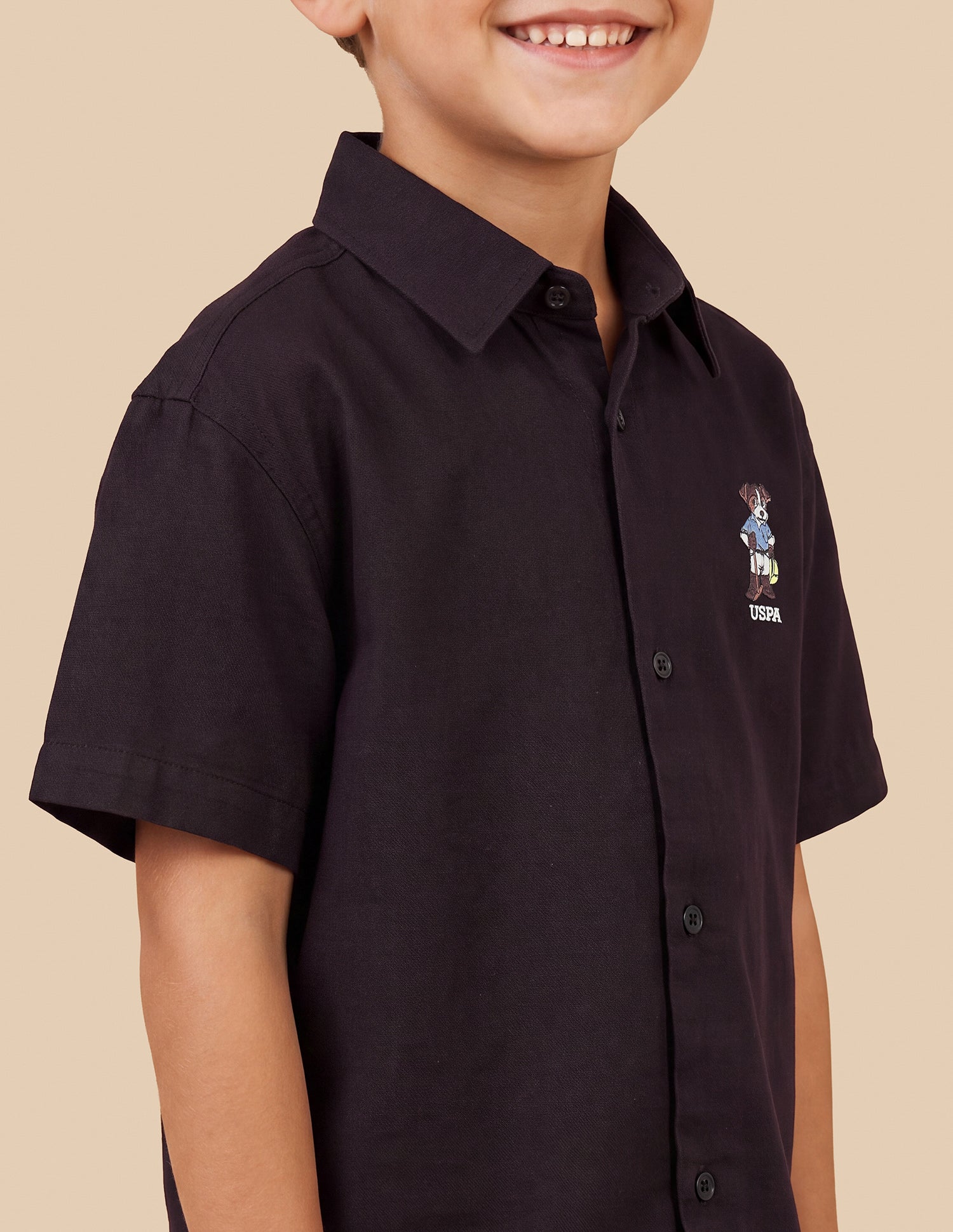 Twill Boxy Fit Shirt Brown - U.S. Polo Assn. India | Large