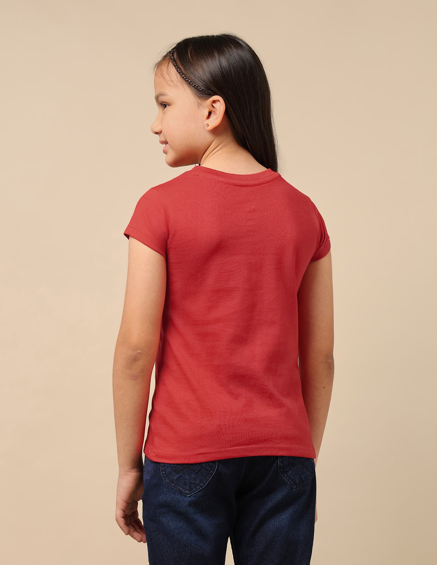 Girls Petal Logo Cotton T-Shirt Red - U.S. Polo Assn. India | Large