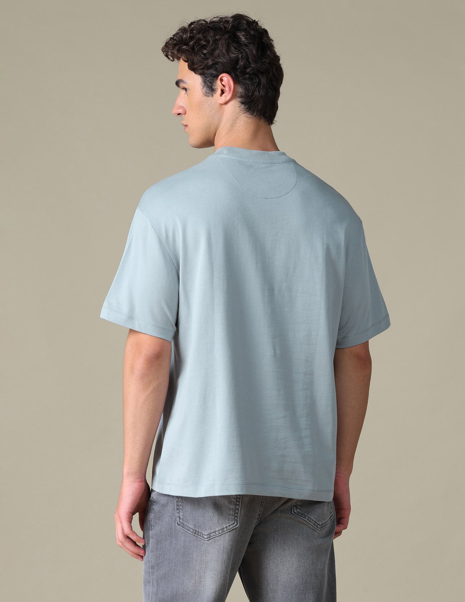 Solid Relaxed Fit T-Shirt Grey - U.S. Polo Assn. India | Large