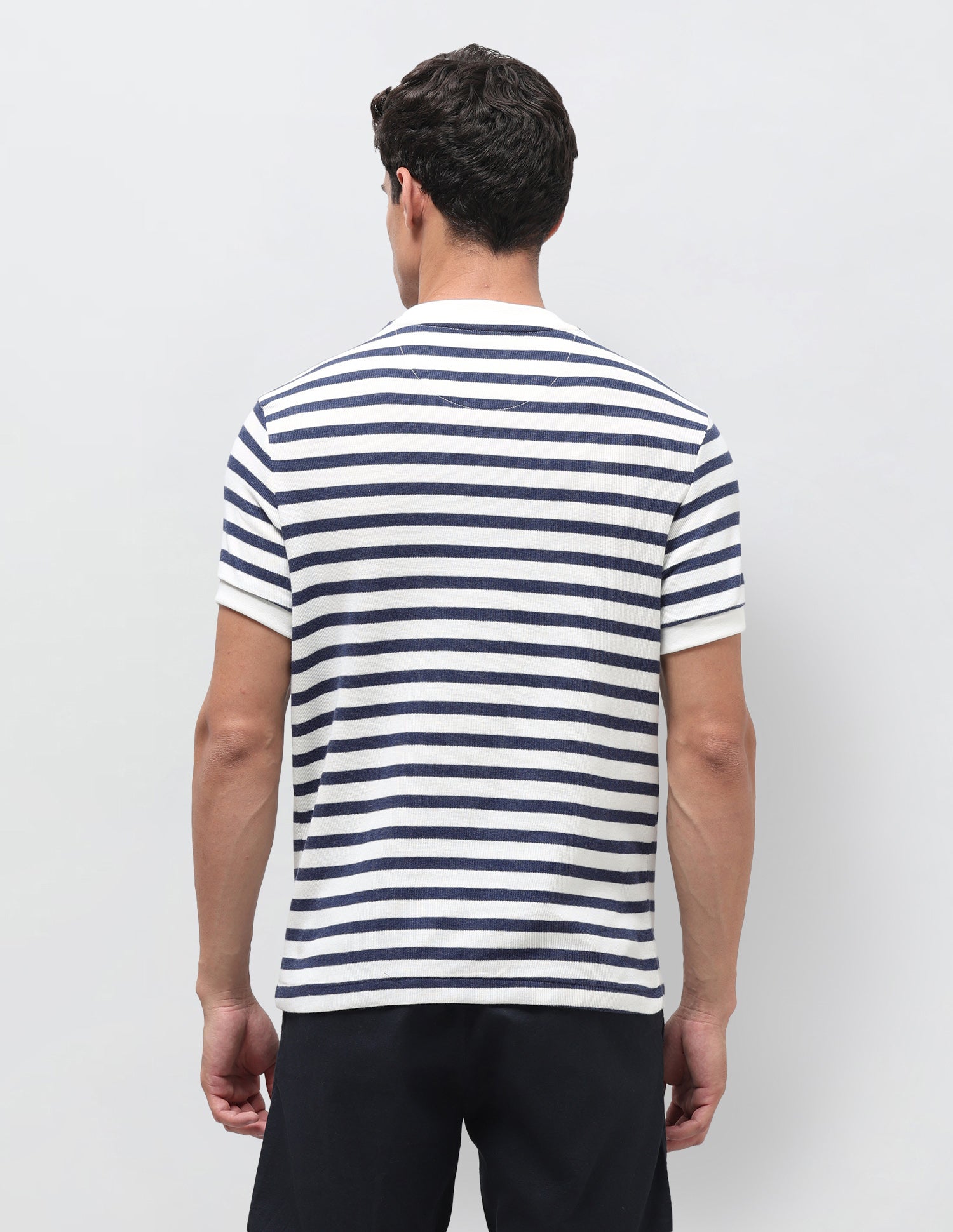 Horizontal Striped Slim Fit T-Shirt Navy - U.S. Polo Assn. India | Large