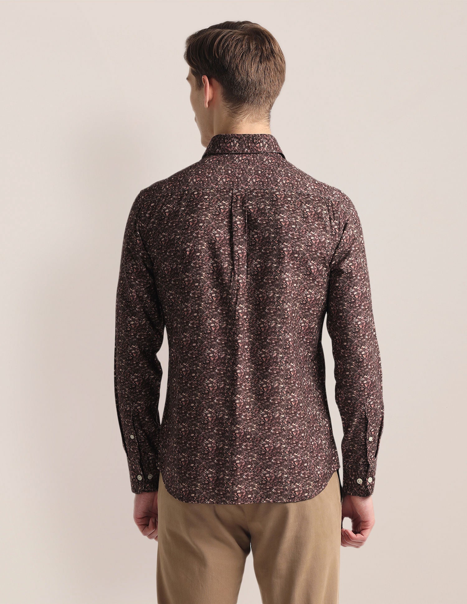 Spread Collar Floral Print Shirt Brown - U.S. Polo Assn. India | Large