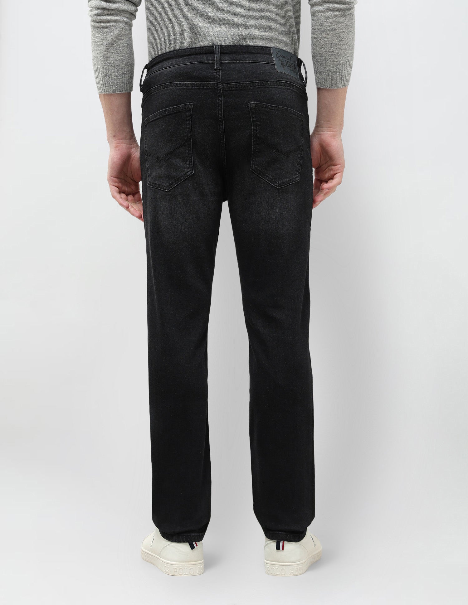 Harold Slim Straight Fit Black Jeans Black - U.S. POLO ASSN. | Large