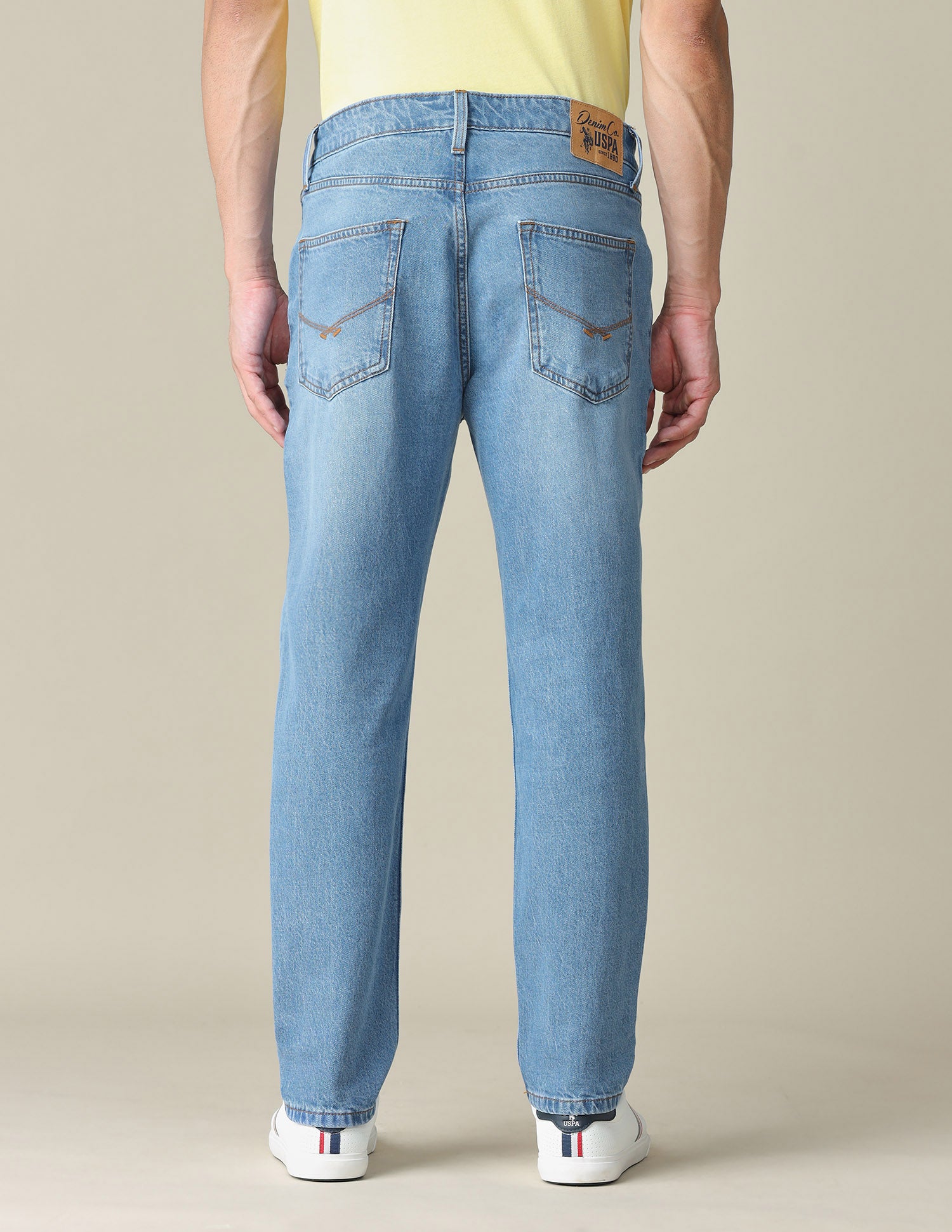 Cole Comfort Cropped Fit Blue Jeans Indigo - U.S. POLO ASSN. | Large