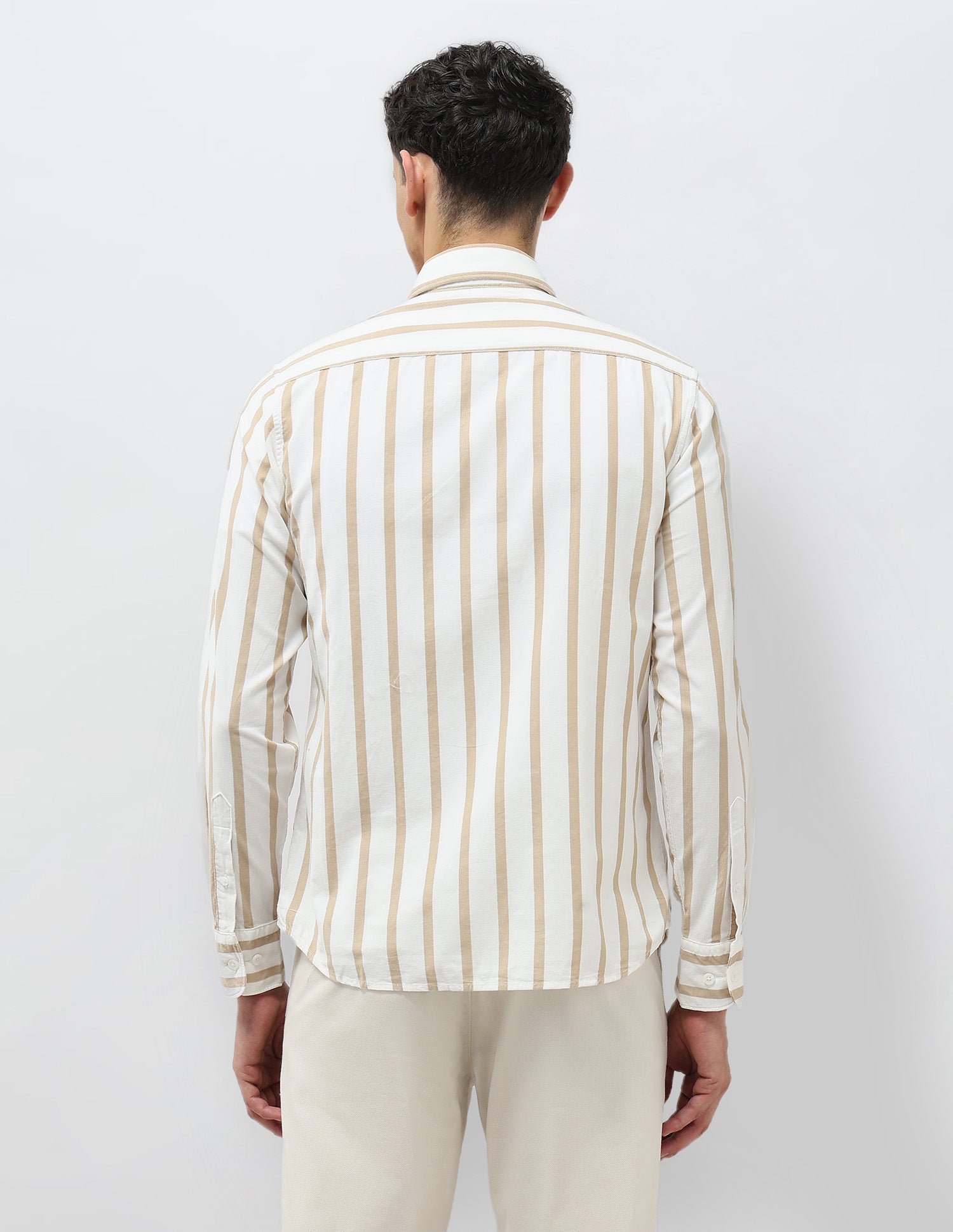 Corduroy Tailored Fit Shirt Beige - U.S. POLO ASSN. | Large